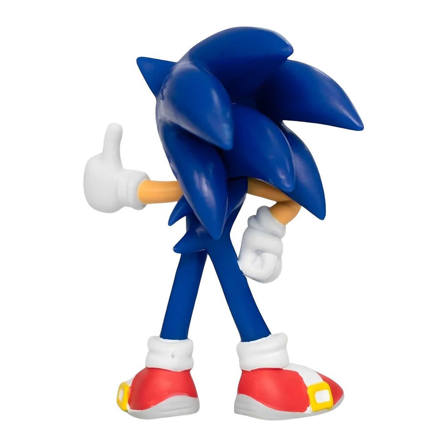 Figura Sonic com polegar para cima da Comansi, boneco azul com luvas brancas e sapatilhas vermelhas