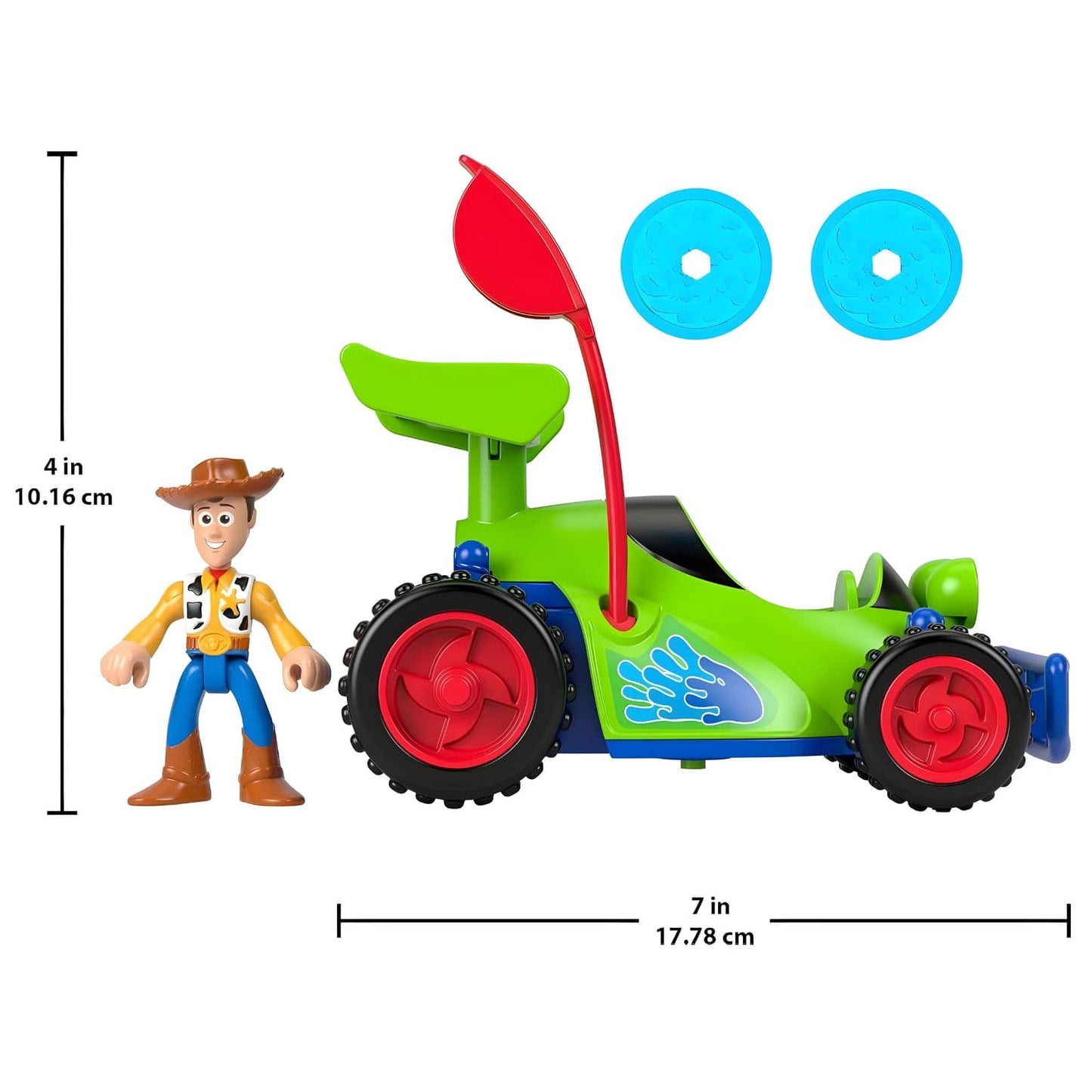 Imaginext Toy Story Woody e Kart em apresentação comercial