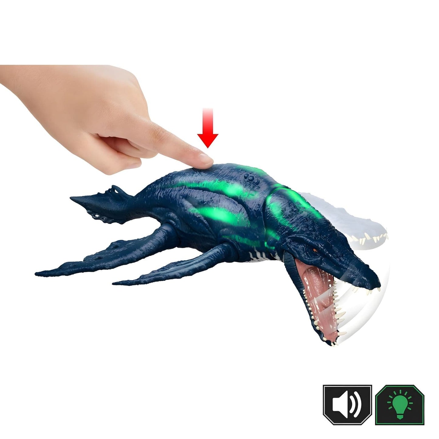 Dinossauro Jurassic World Survival Brachauchenius Wild Roar verso da embalagem