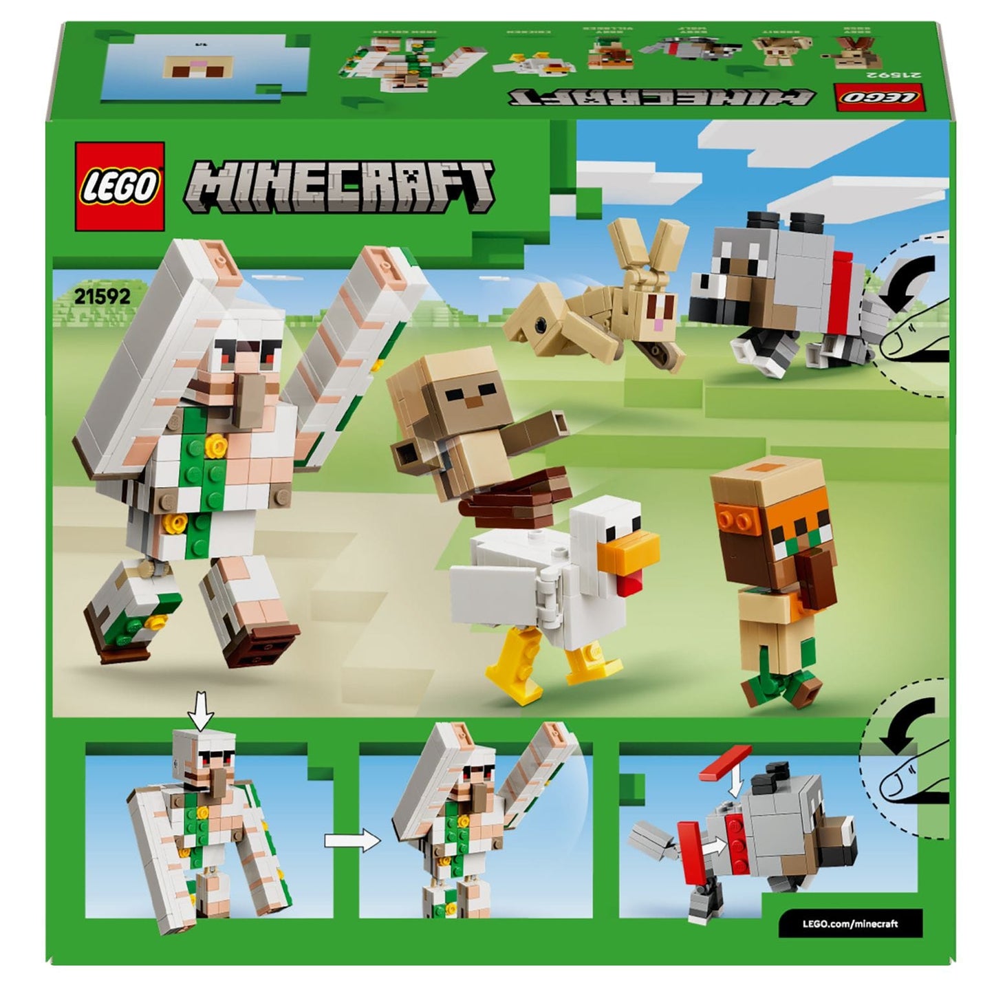 LEGO Minecraft Ataque no Deserto para brincadeira criativa com ação