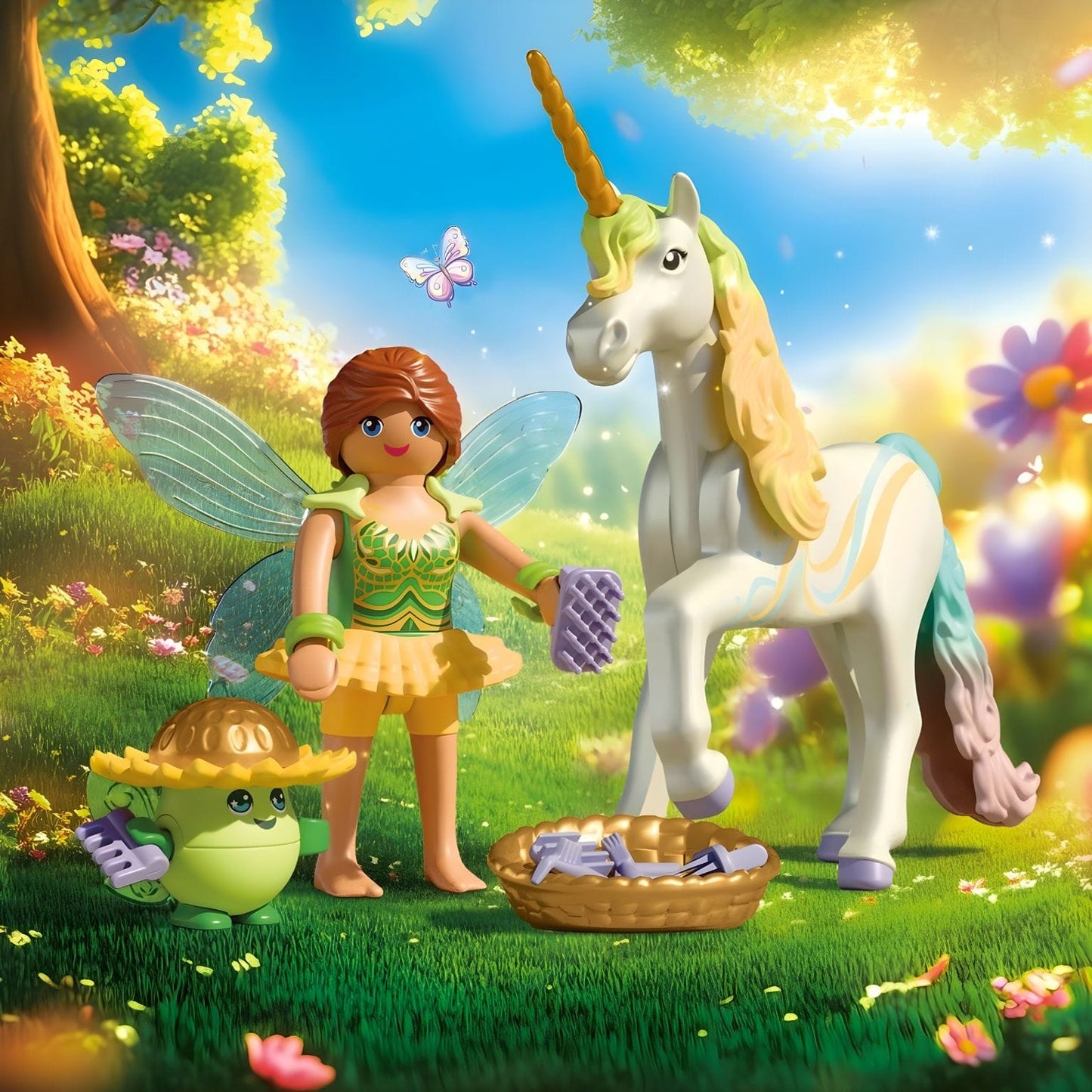 Playmobil 71840 Unicórnio Rainbow Flower com fada vista adicional 3