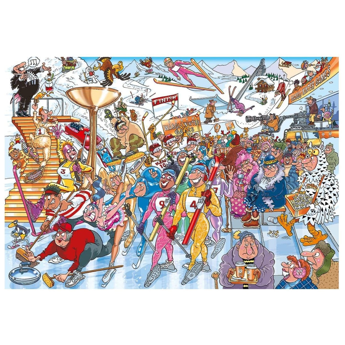 Puzzle Wasgij? 1000 pçs - Winter Games