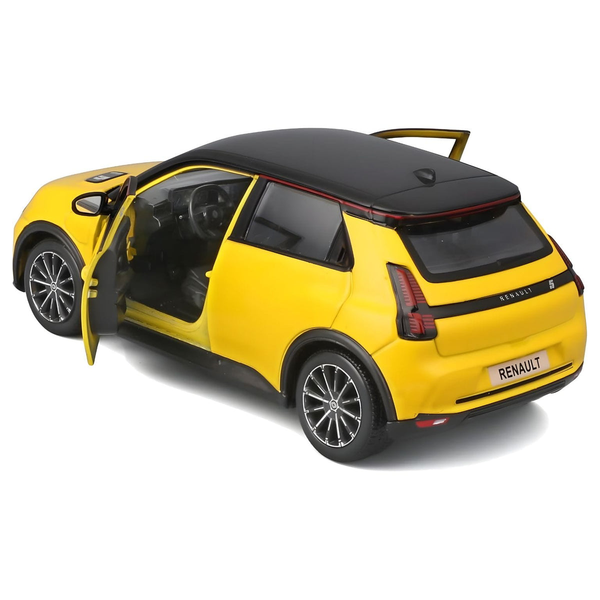 Renault 5 E-Tech em miniatura Bburago para fãs e colecionadores de automóveis