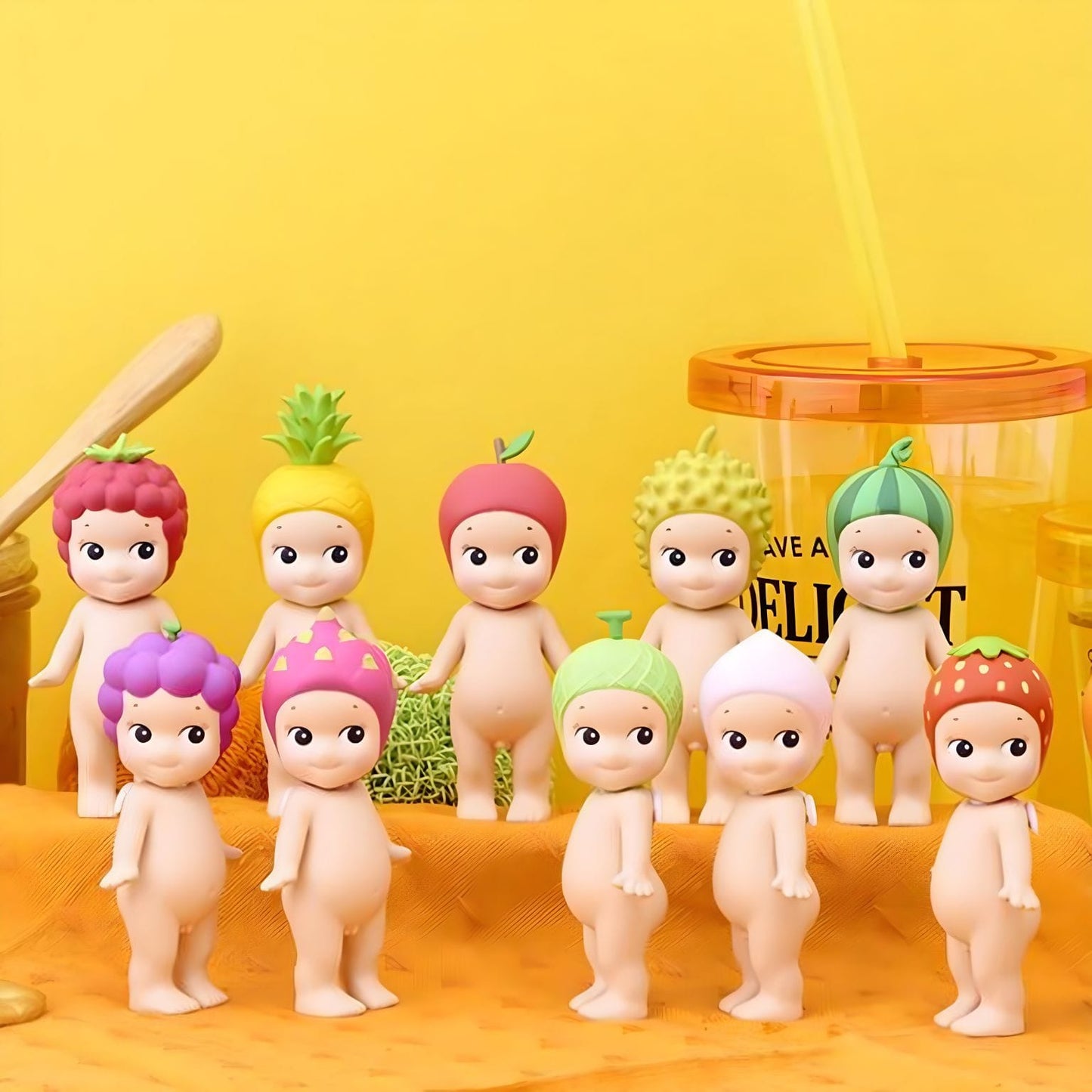 Sonny Angel Série Fruits para fãs de mini figuras colecionáveis