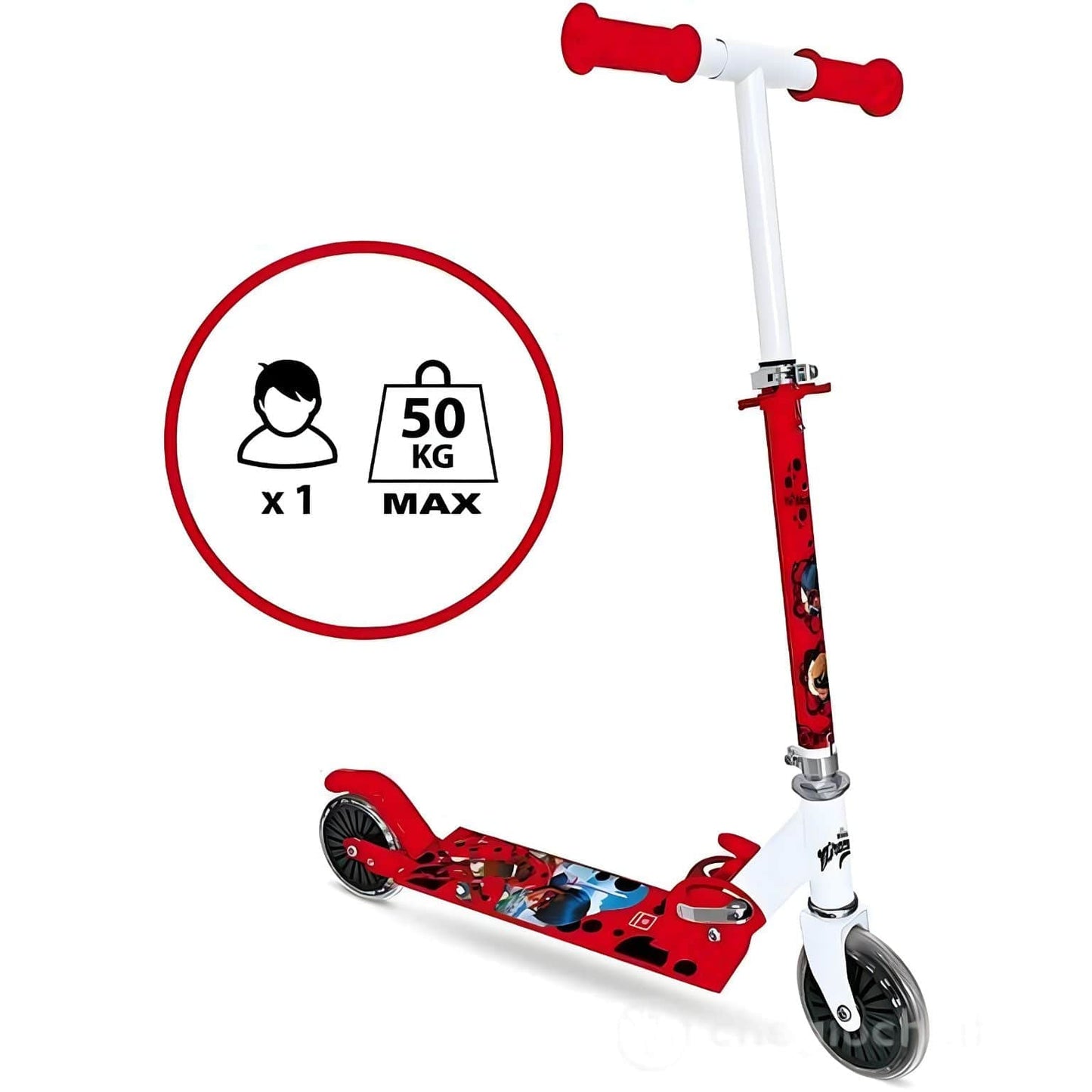 Trotinete Aluminio Ladybug vermelha temática Ladybug para crianças