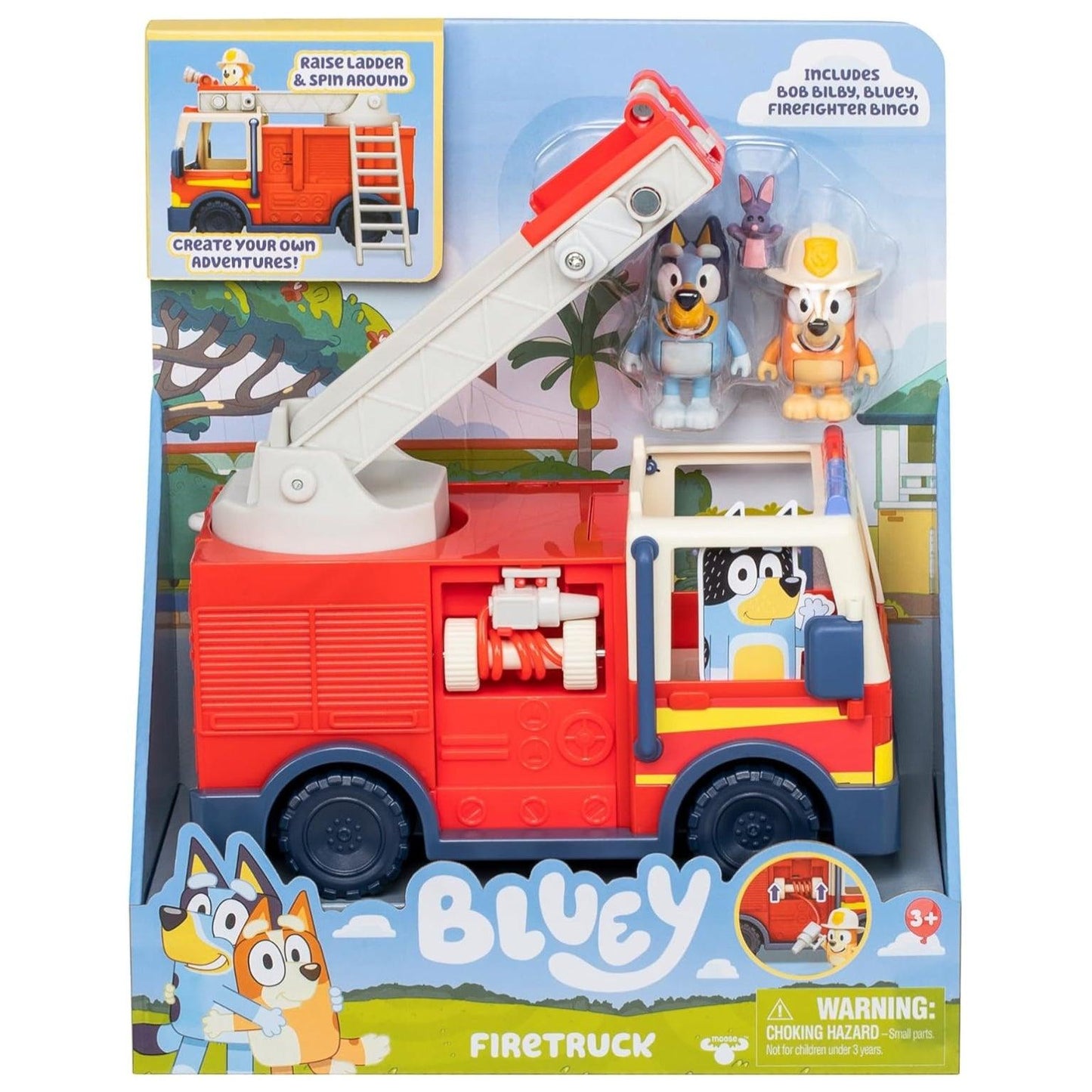 Apresentamos Bluey Camião dos Bombeiros com o SKU 641761024 recomendado para + 3 anos