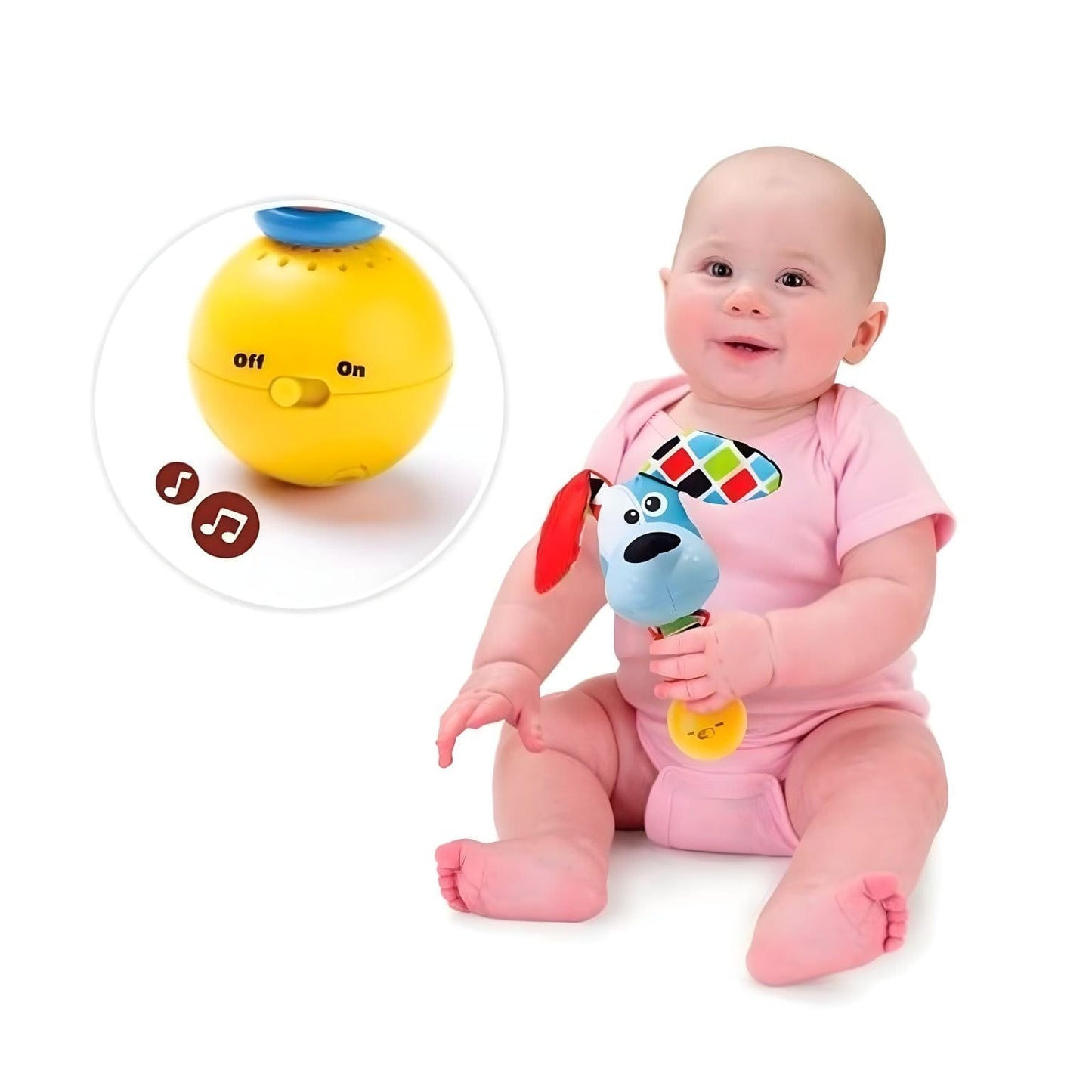 Apresentamos Chocalho Cão Shake Me com o SKU 124013425 recomendado para + 3 meses