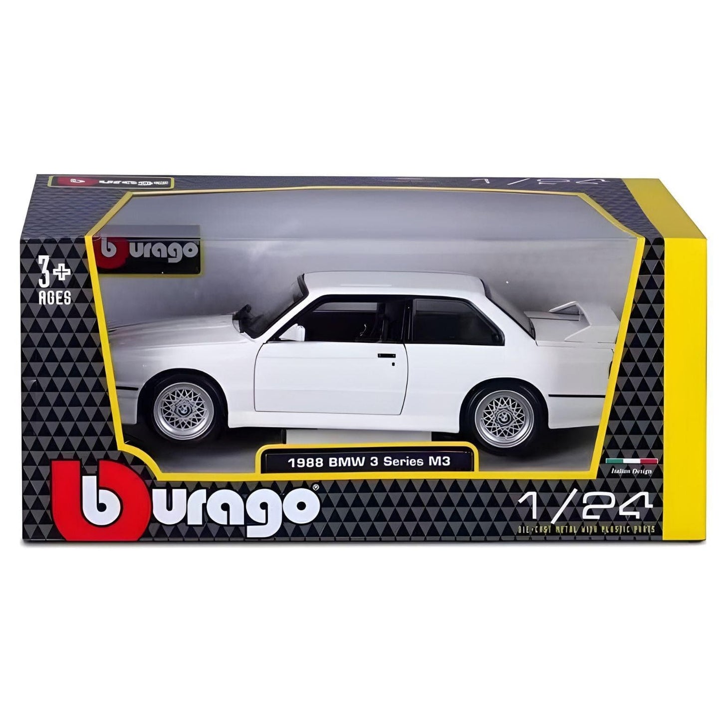 Apresentamos BMW 3 Series M3 1988 1/24 com o SKU 132110025 recomendado para + 3 anos