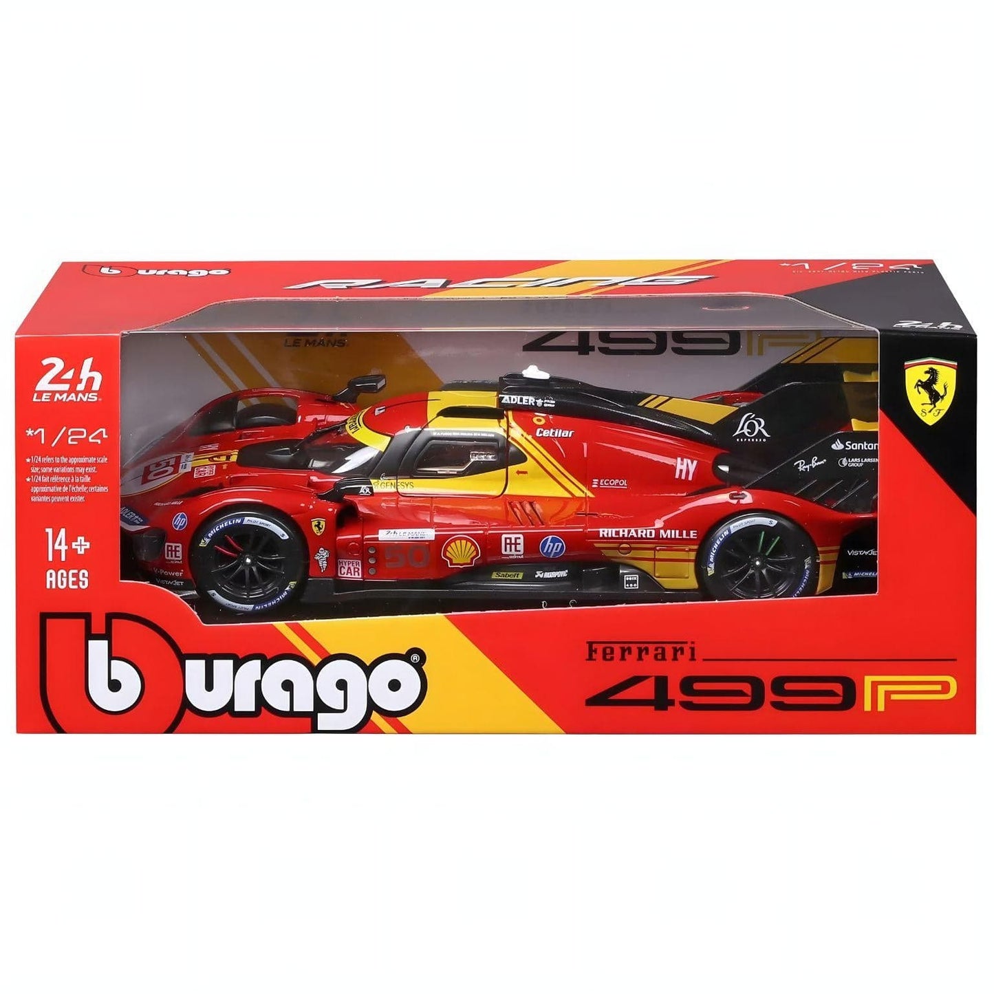 Apresentamos Ferrari 499P Winner 24H Le Mans 2024 com o SKU 132631225 recomendado para + 14 anos