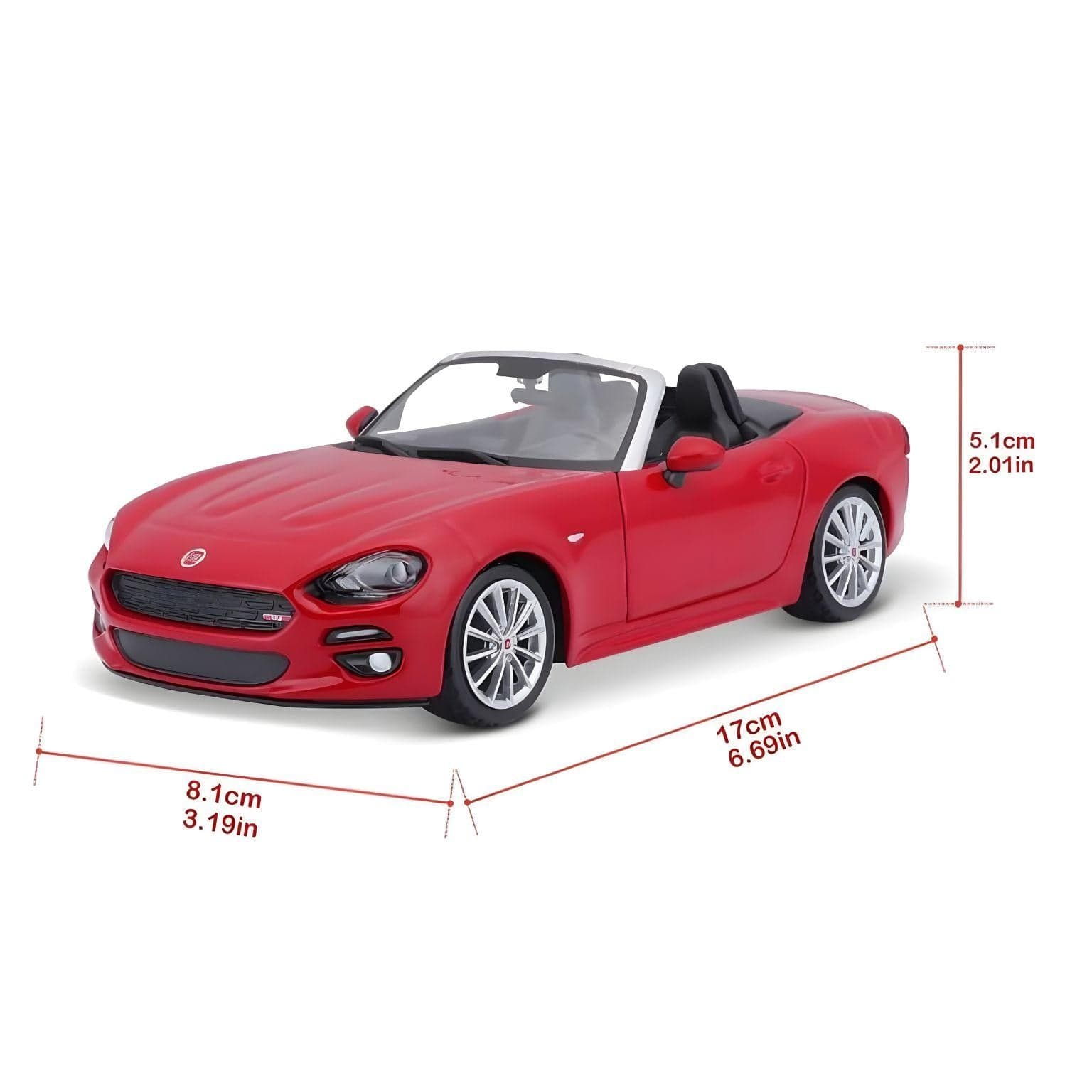 Apresentamos Fiat 124 Spider Vermelho 1/24 com o SKU 132108325 recomendado para + 3 anos