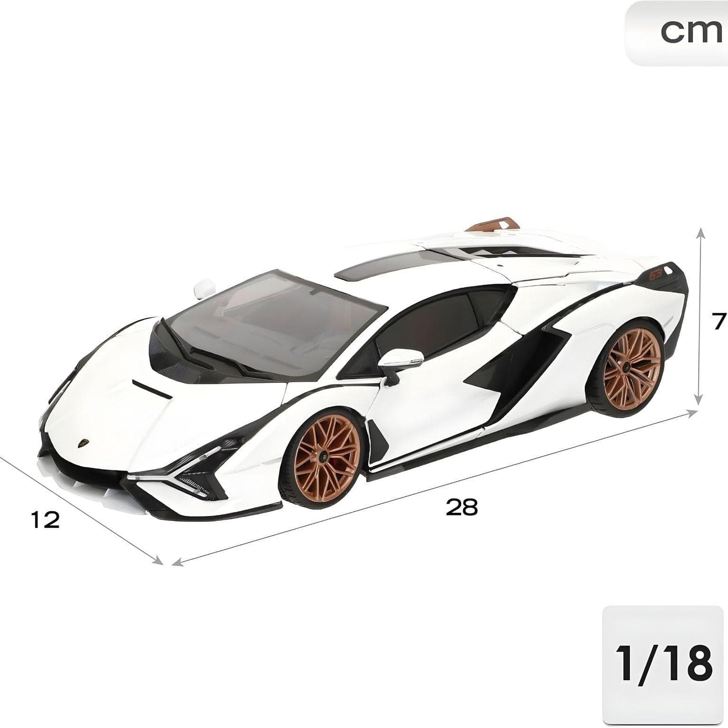 Apresentamos Lamborghini Sian FKP 37 branco com o SKU 131104625 recomendado para + 3 anos