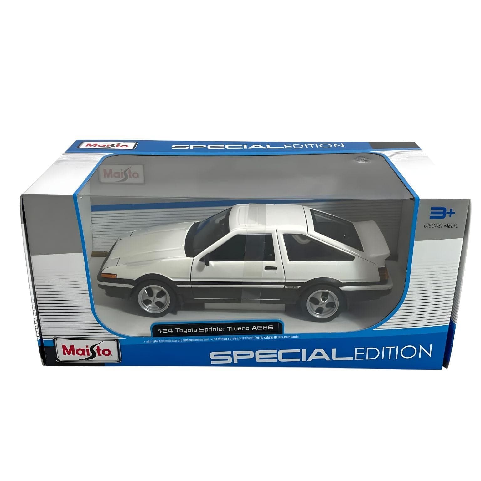 Apresentamos Toyota Sprinter Trueno AE86 1/24 com o SKU 133291625 recomendado para + 3 anos