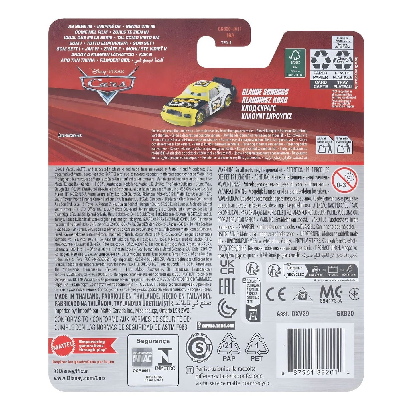 Apresentamos Cars Disney - Claude Scruggs com o SKU 558220125 recomendado para + 3 anos