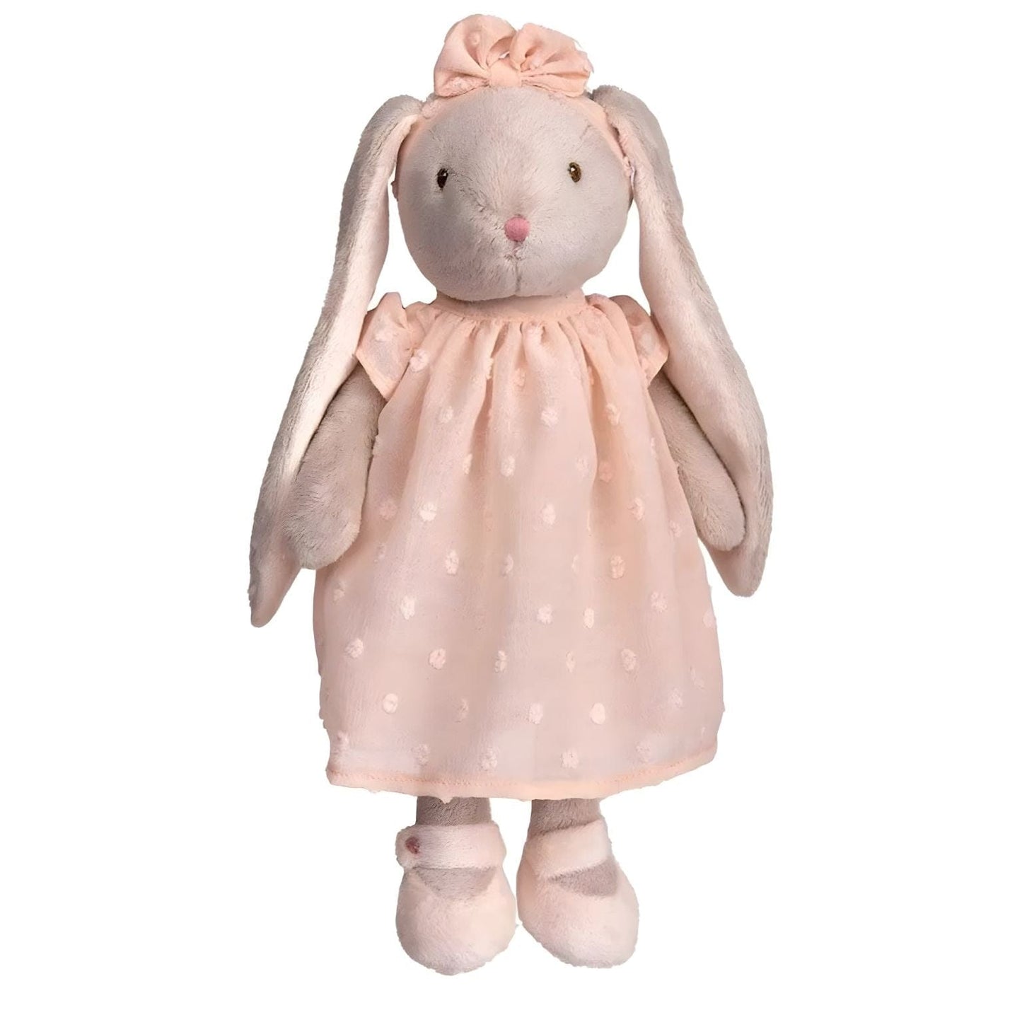 Apresentamos Coelho de peluche com vestido rosa 30 cm com o SKU 521909225 recomendado para + 0 meses