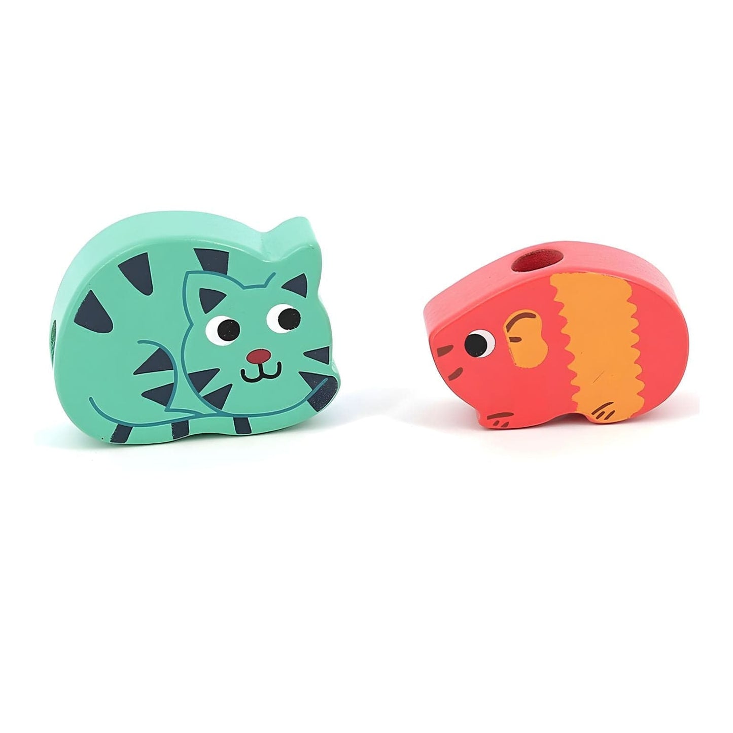 Apresentamos Contas de Madeira - Animais Familiares com o SKU 26150424 recomendado para + 12 meses