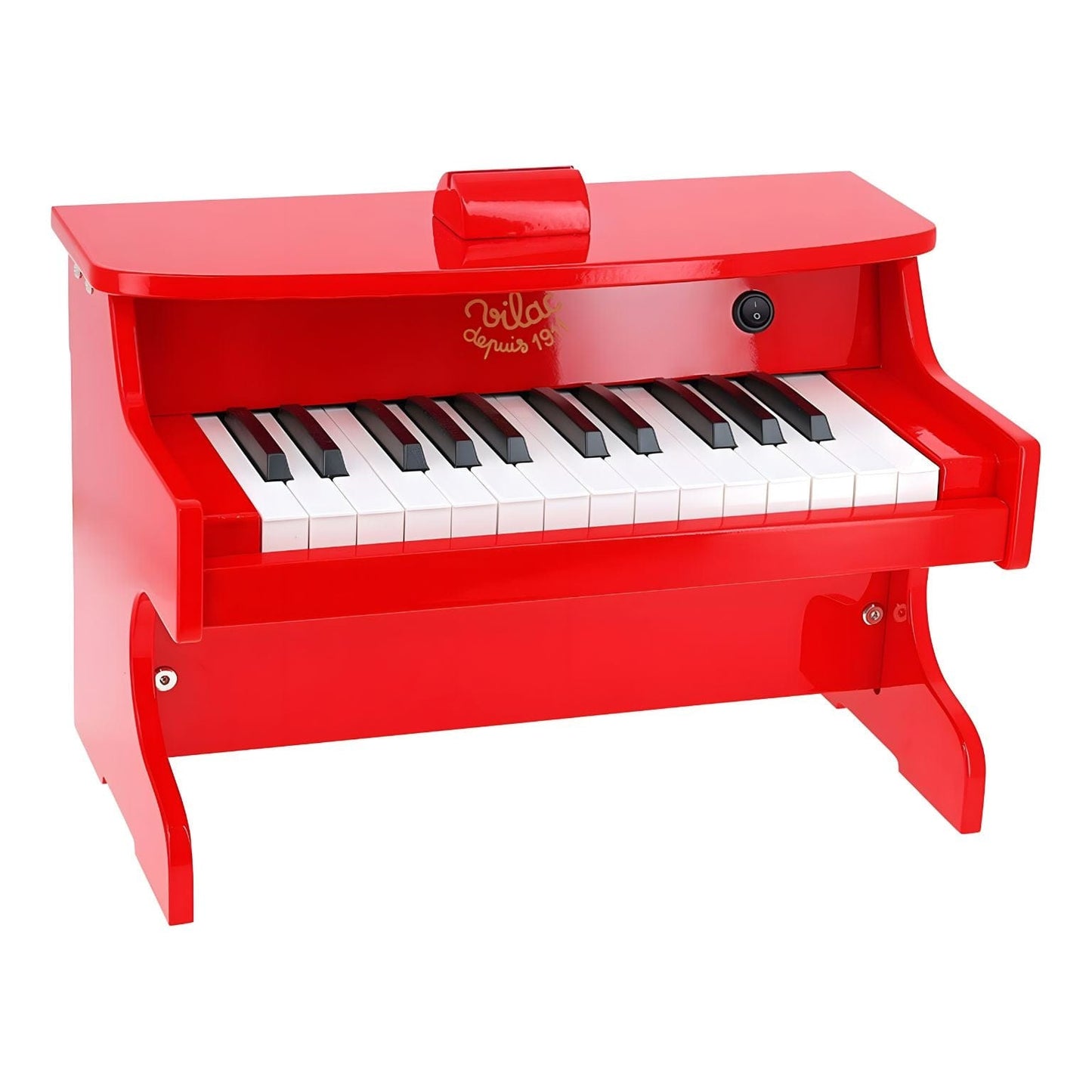 Apresentamos E-Piano Vermelho em madeira com o SKU 26837225 recomendado para + 3 anos