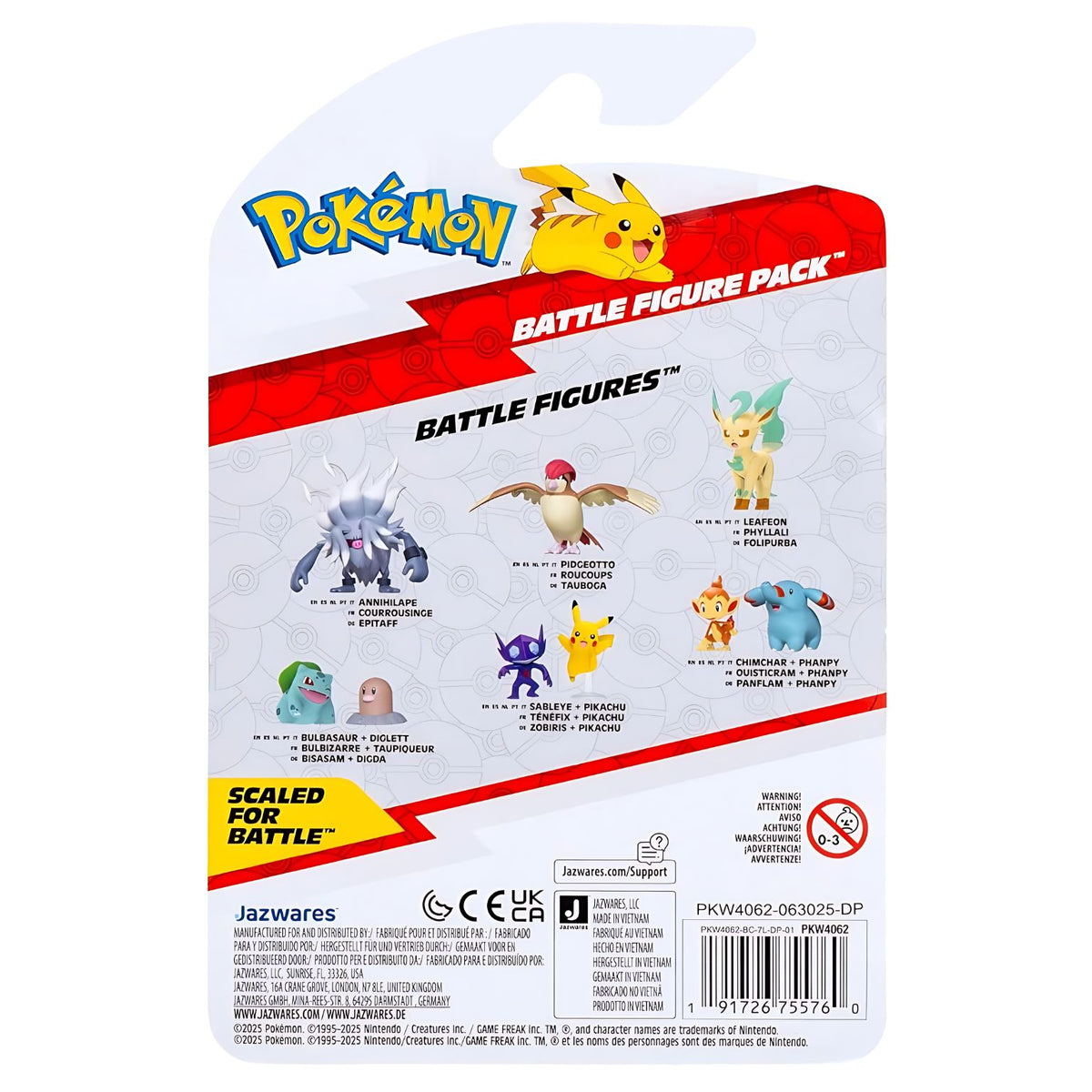 Dupla de figuras colecionáveis Pokémon Diglett e Bulbasaur
