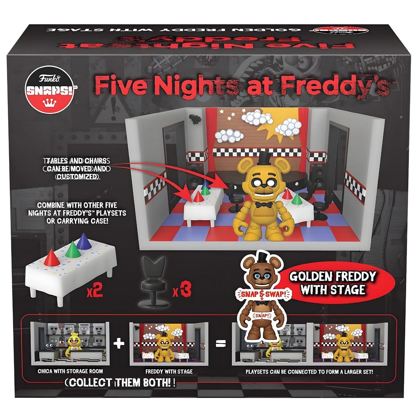 Apresentamos Five Nights at Freddy's - Freddy Dourado com Sala de Armazenamento com o SKU 236492324 recomendado para + 8 anos