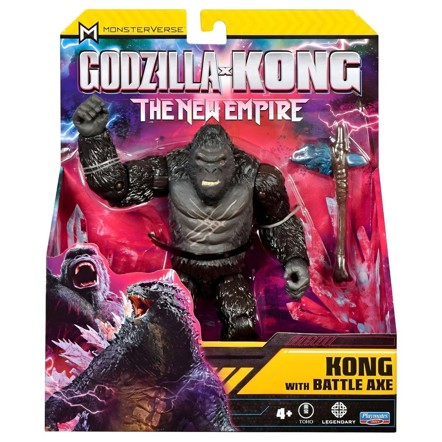 Apresentamos Godzilla x Kong - Kong com machado de batalha com o SKU 233980925 recomendado para + 4 anos