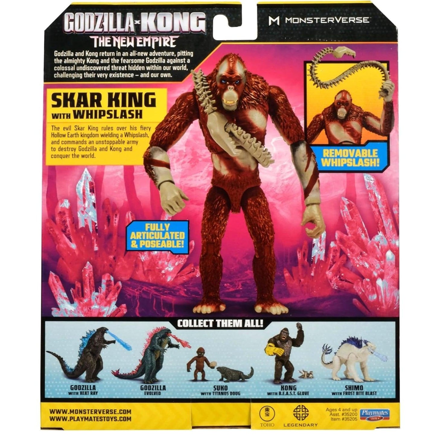 Apresentamos Godzilla x Kong - Skar King com chicote de ossos com o SKU 233930524 recomendado para + 4 anos