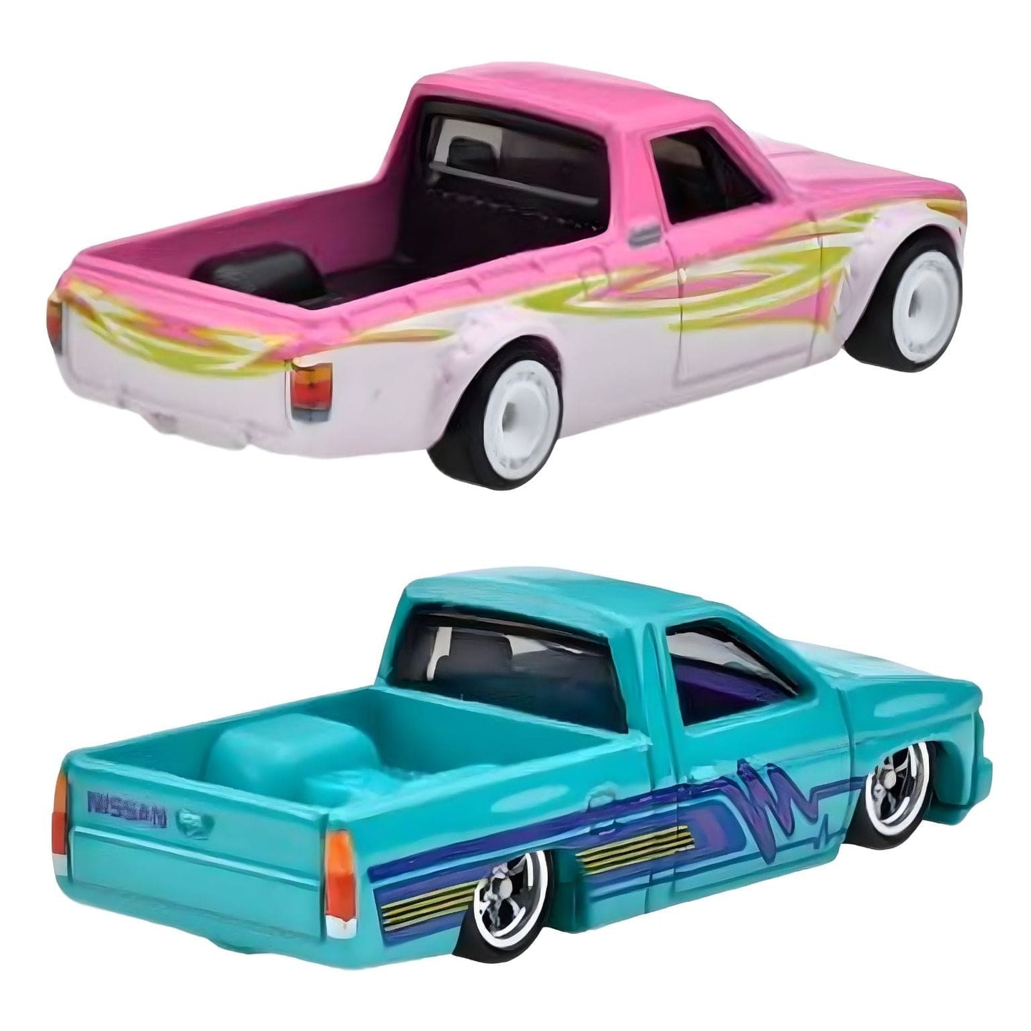 Apresentamos Hot Wheels Car Culture - 1975 Datsun Sunny Truck (B120) e Custom 93 Nissan Hardbody (D21) com o SKU 771845424 recomendado para + 3 anos