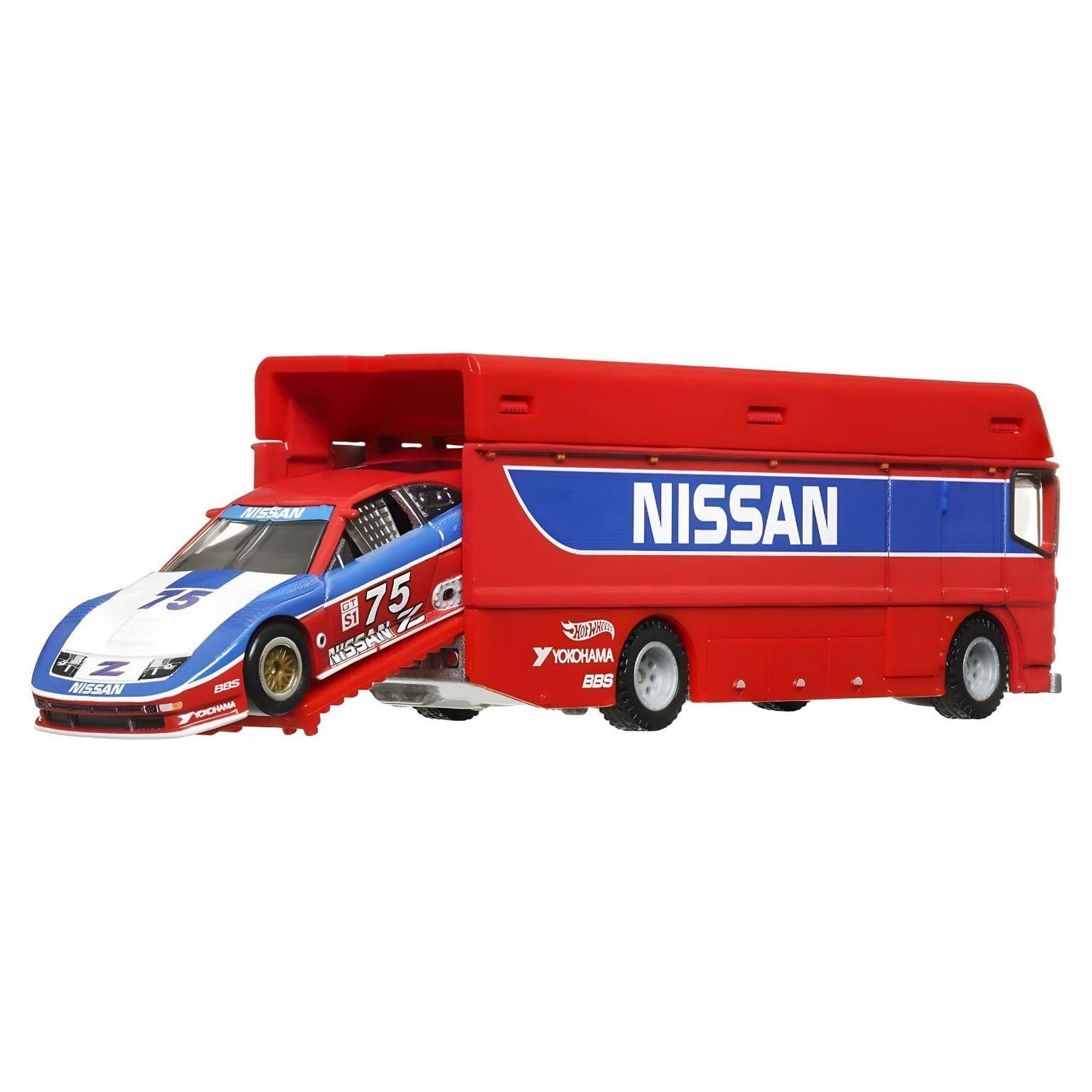 Apresentamos Hot Wheels Team Transport Nissan Euro Hauler + 94 300 ZX GTS com o SKU 771862225 recomendado para + 3 anos