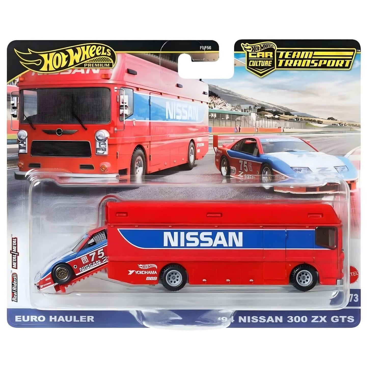 Apresentamos Hot Wheels Team Transport Nissan Euro Hauler + 94 300 ZX GTS com o SKU 771862225 recomendado para + 3 anos