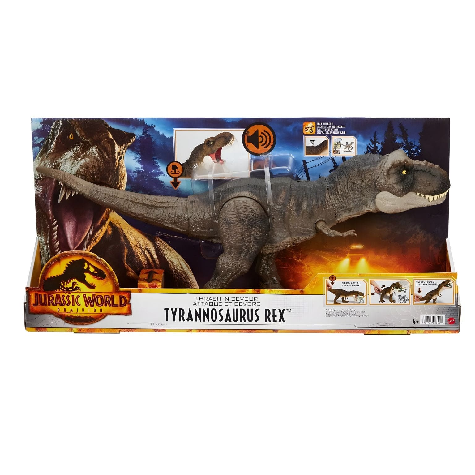 Apresentamos Jurassic World T-Rex ataca e devora com o SKU 553540325 recomendado para + 4 anos