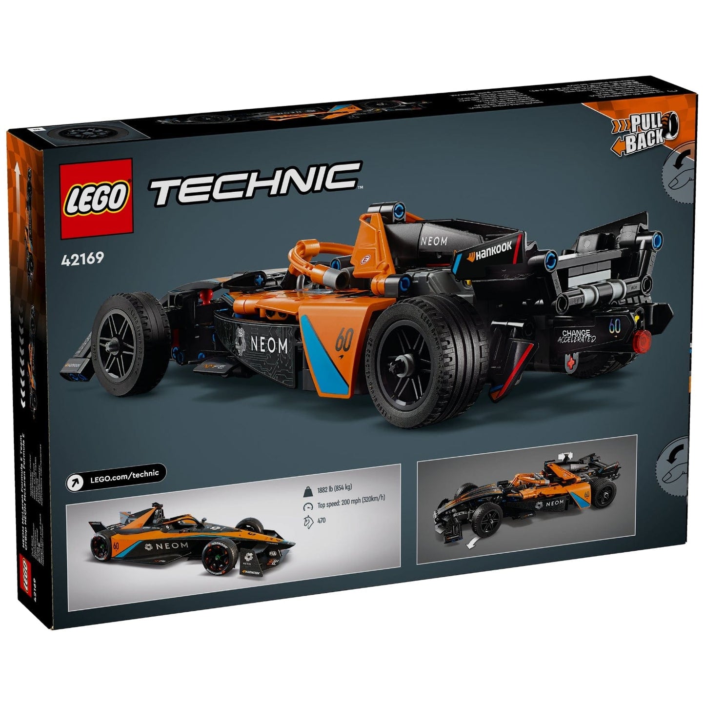 Apresentamos Lego Technic NEOM McLaren Formula E Race Car com o SKU 664216924 recomendado para + 9 anos