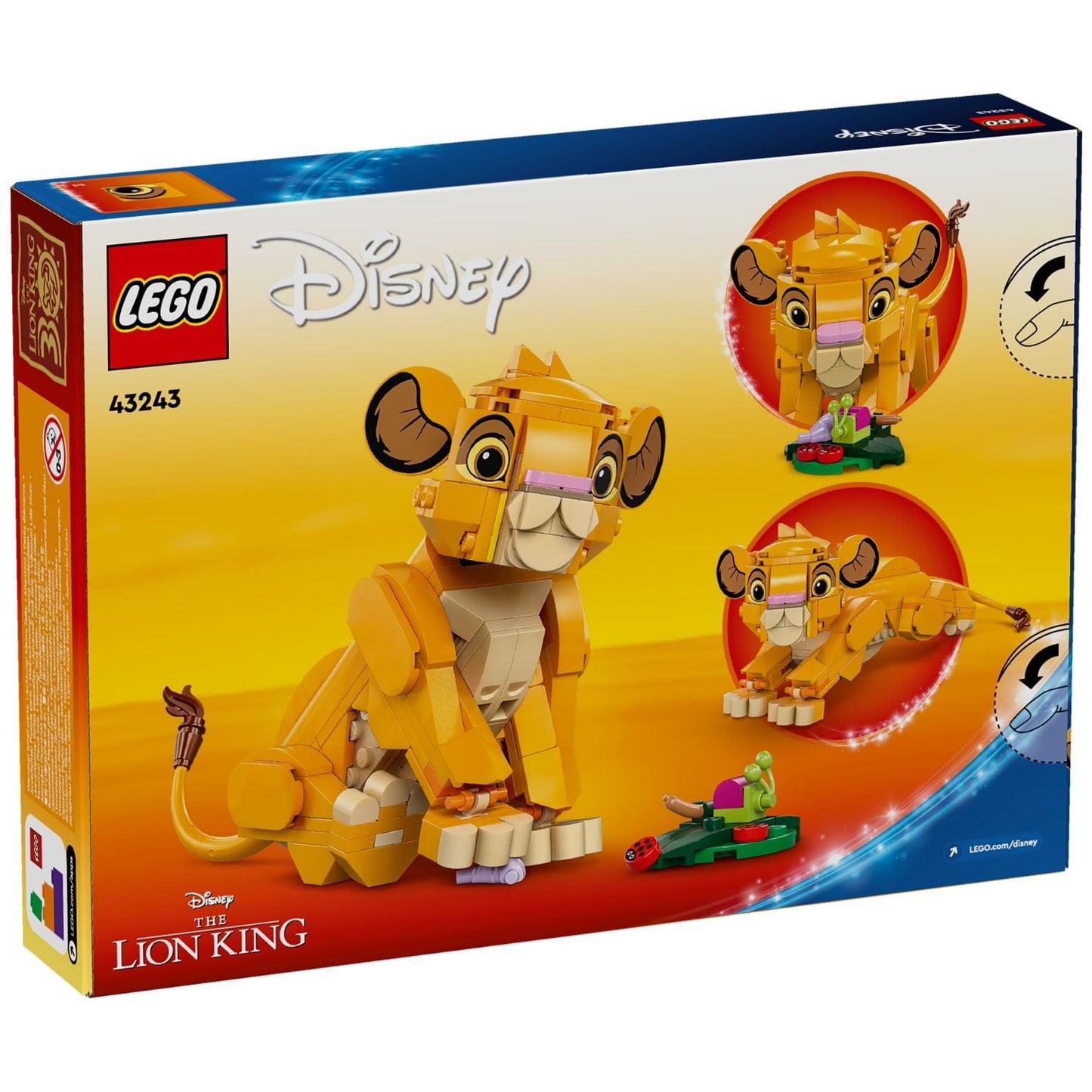 Apresentamos Lego Disney - Simba, O Rei Leão – Versão Cria com o SKU 664324325 recomendado para + 6 anos