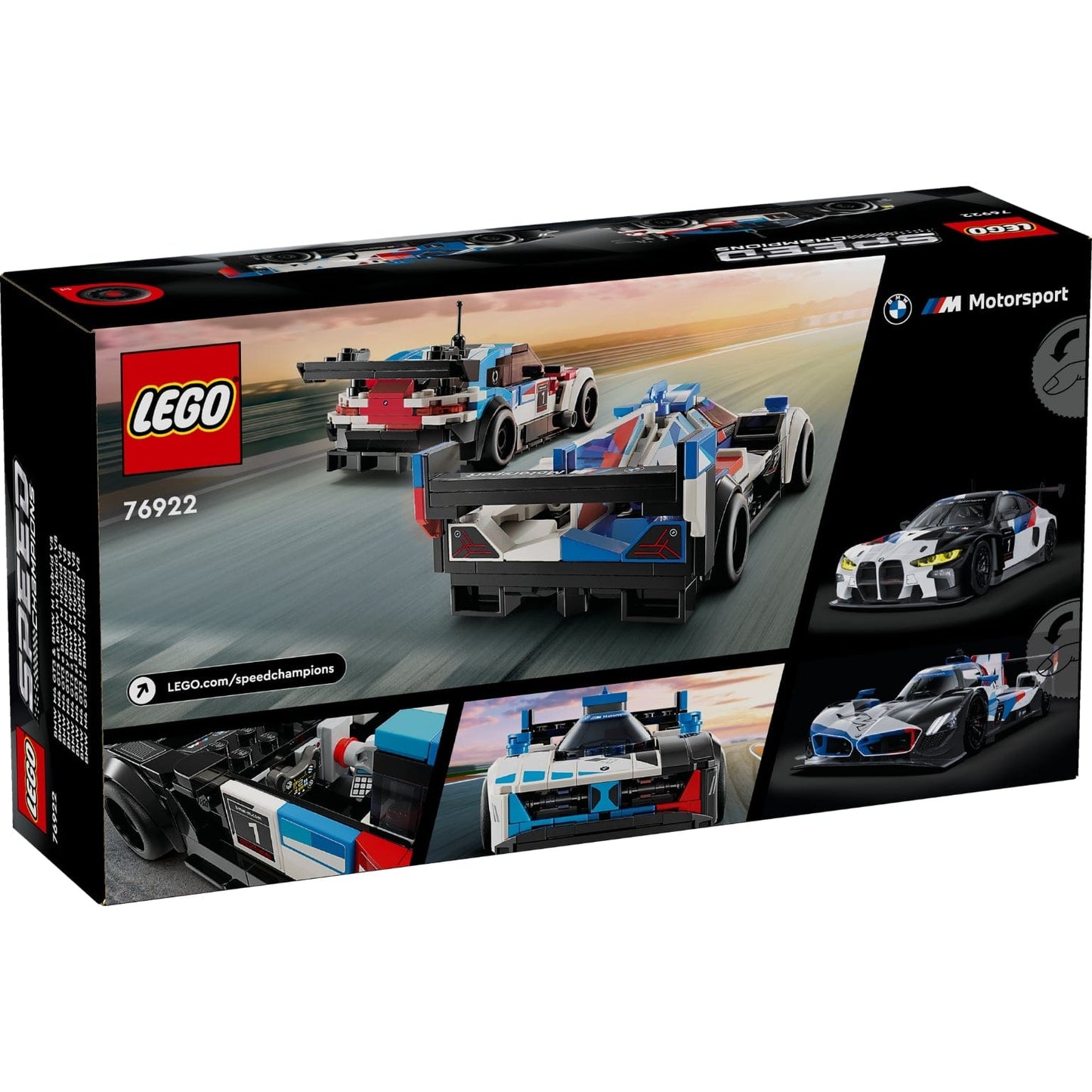Apresentamos Lego Speed Champions - Carros de Corrida BMW M4 GT3 e BMW M Hybrid V8 com o SKU 667692224 recomendado para + 9 anos