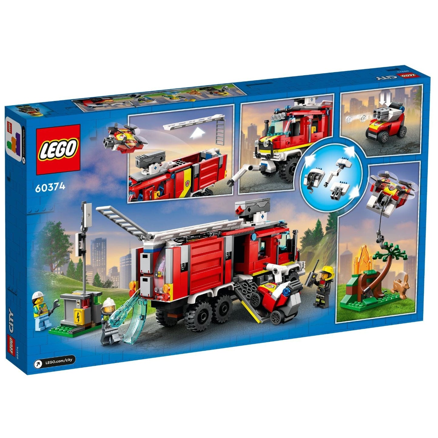 Apresentamos Lego City Camião de Controlo de Incêndios com o SKU 666037425 recomendado para + 7 anos