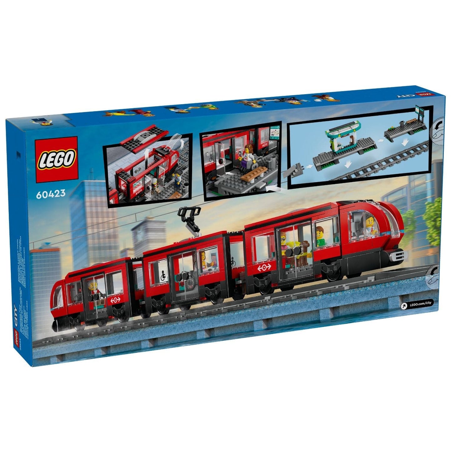 Apresentamos Lego City - 60423 Elétrico e Estação na Baixa com o SKU 666042324 recomendado para + 7 anos
