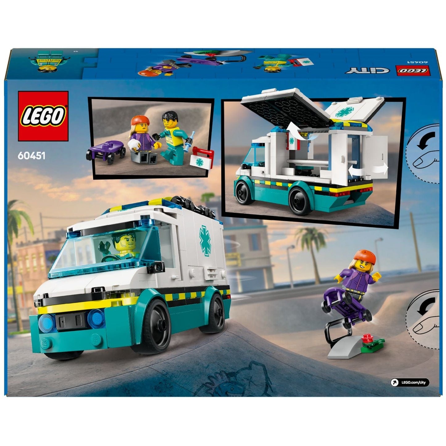 Apresentamos Lego City Ambulância de Emergência com o SKU 666045125 recomendado para + 5 anos