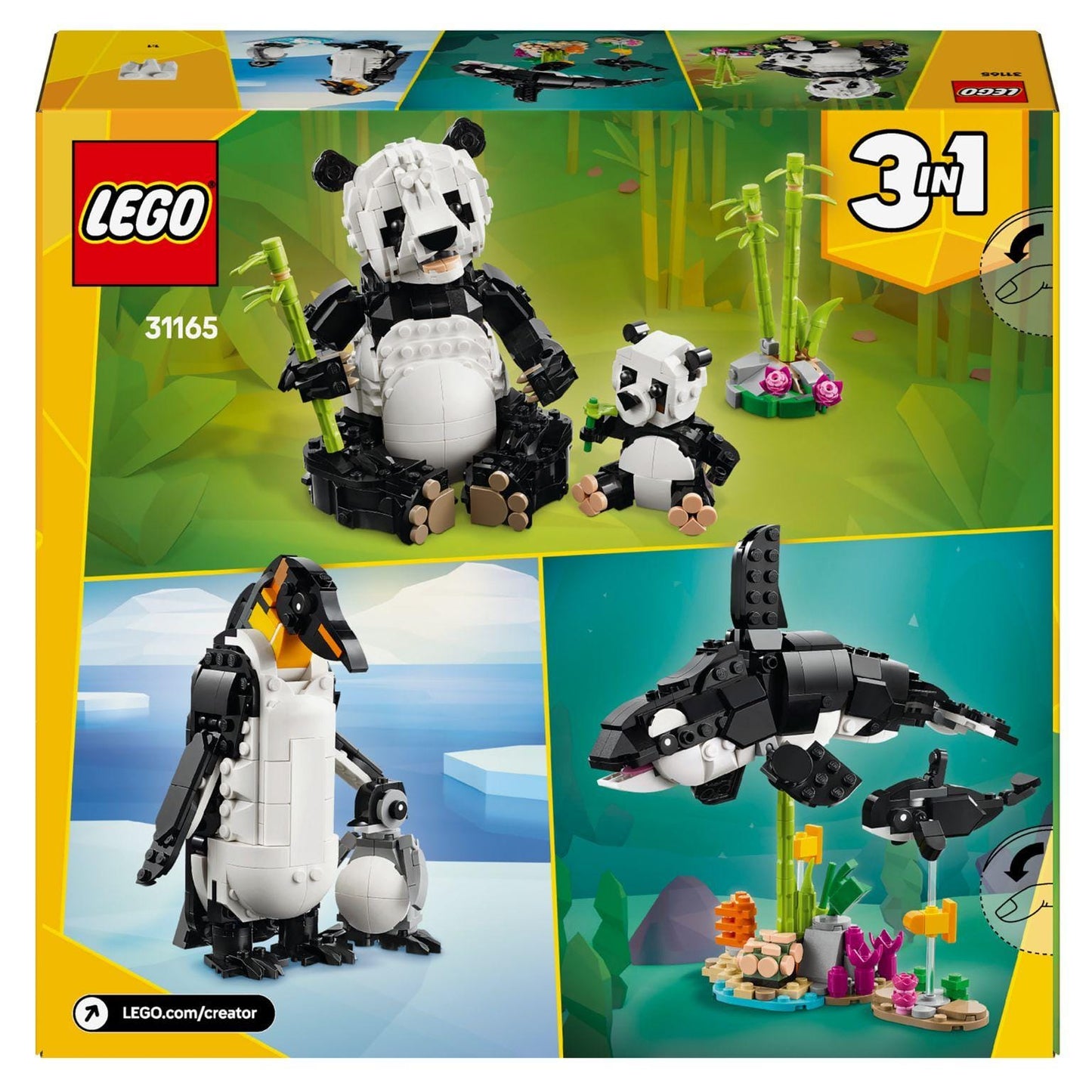 Apresentamos Lego Creator - Animais Selvagens: Família de Pandas com o SKU 663116525 recomendado para + 8 anos