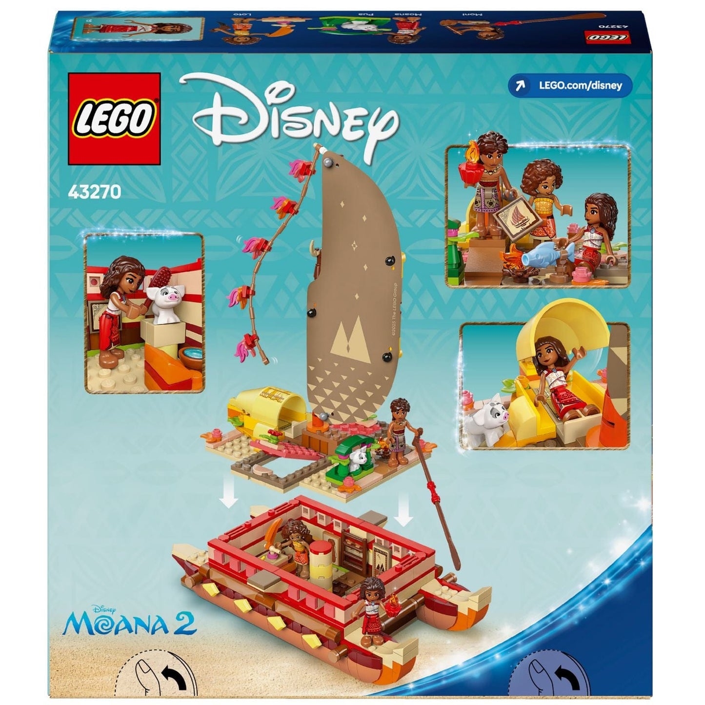 Apresentamos Lego Disney Canoa de Aventuras da Vaiana com o SKU 664327025 recomendado para + 6 anos