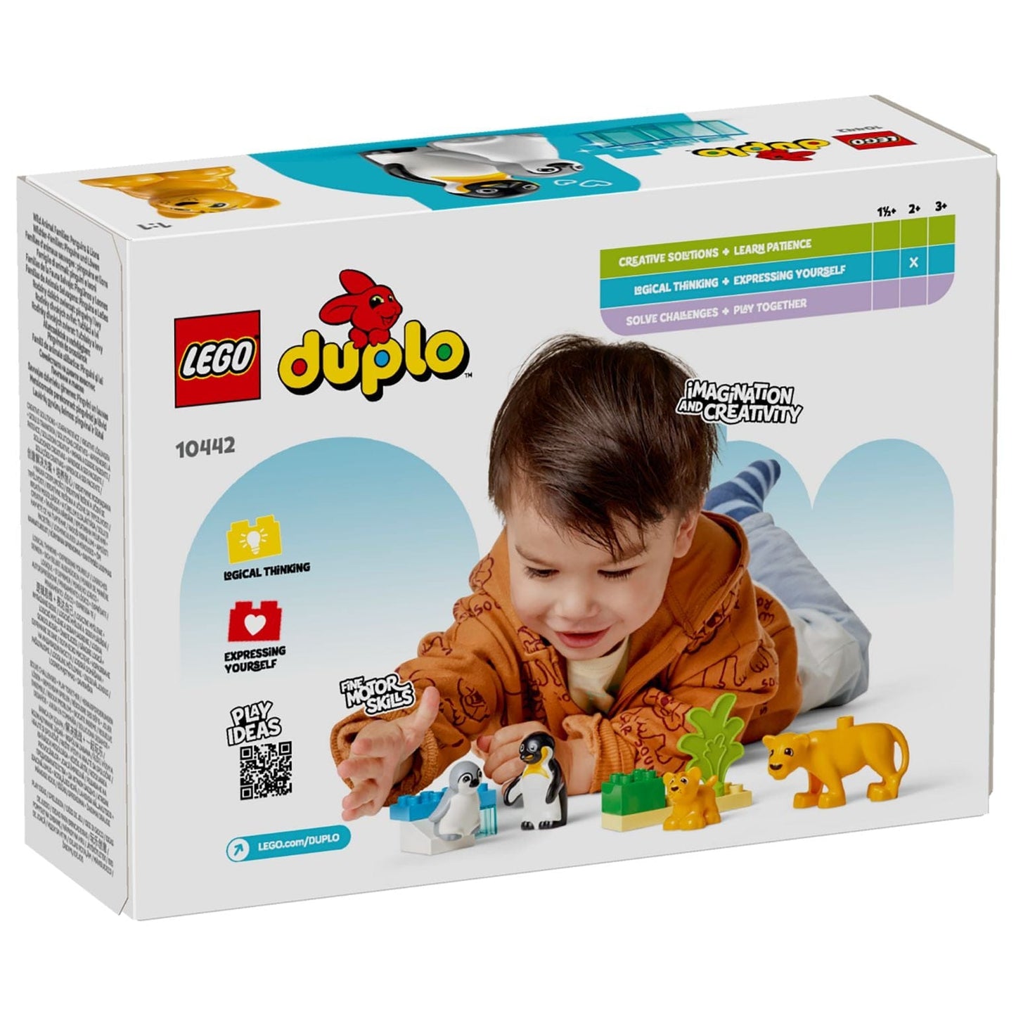 Apresentamos Lego Duplo - Famílias de Animais Selvagens: Pinguins e Leões com o SKU 661044225 recomendado para + 2 anos