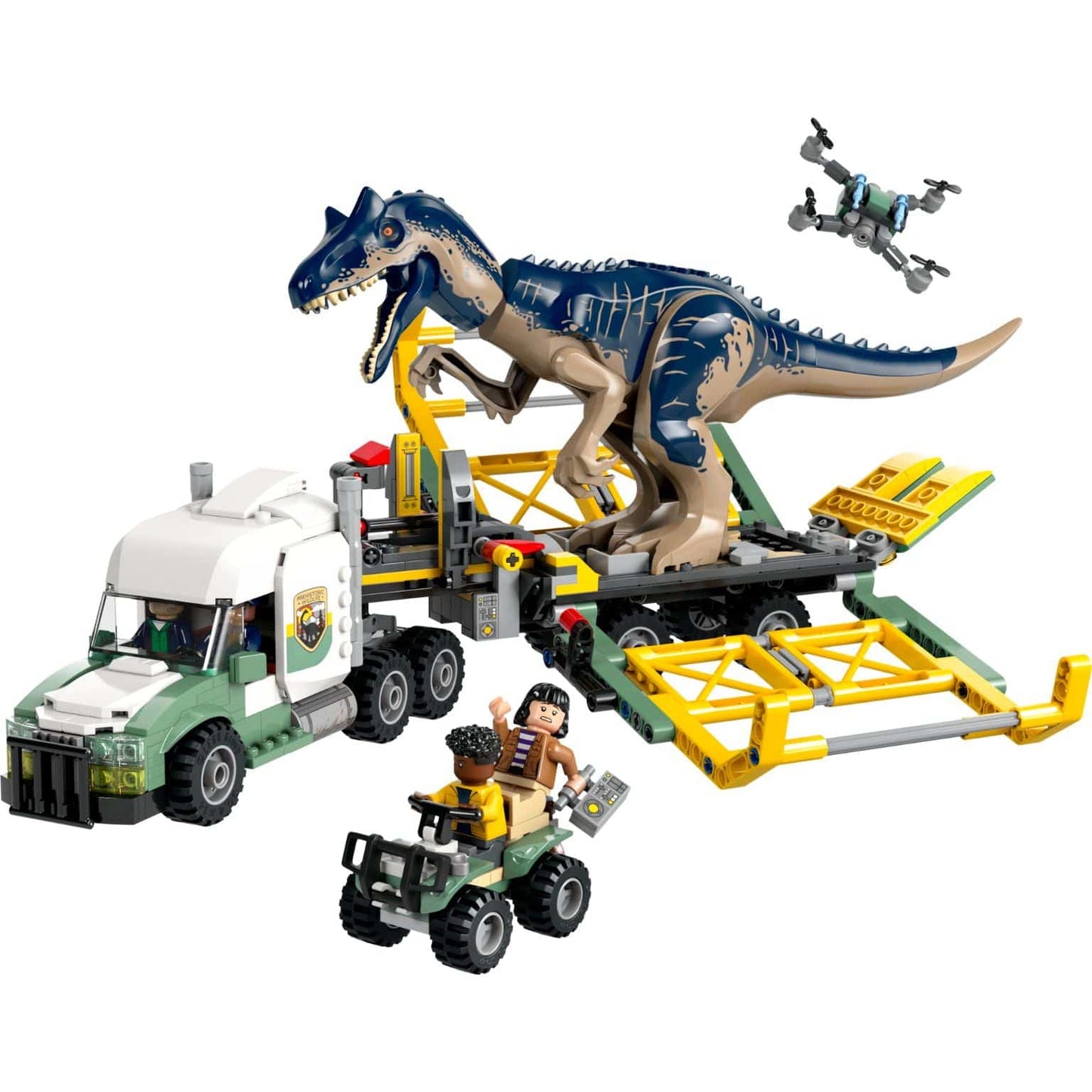 Apresentamos Lego Jurassic World - Missões de Dinossauros: Camião de Transporte de Alossauro com o SKU 667696625 recomendado para + 8 anos