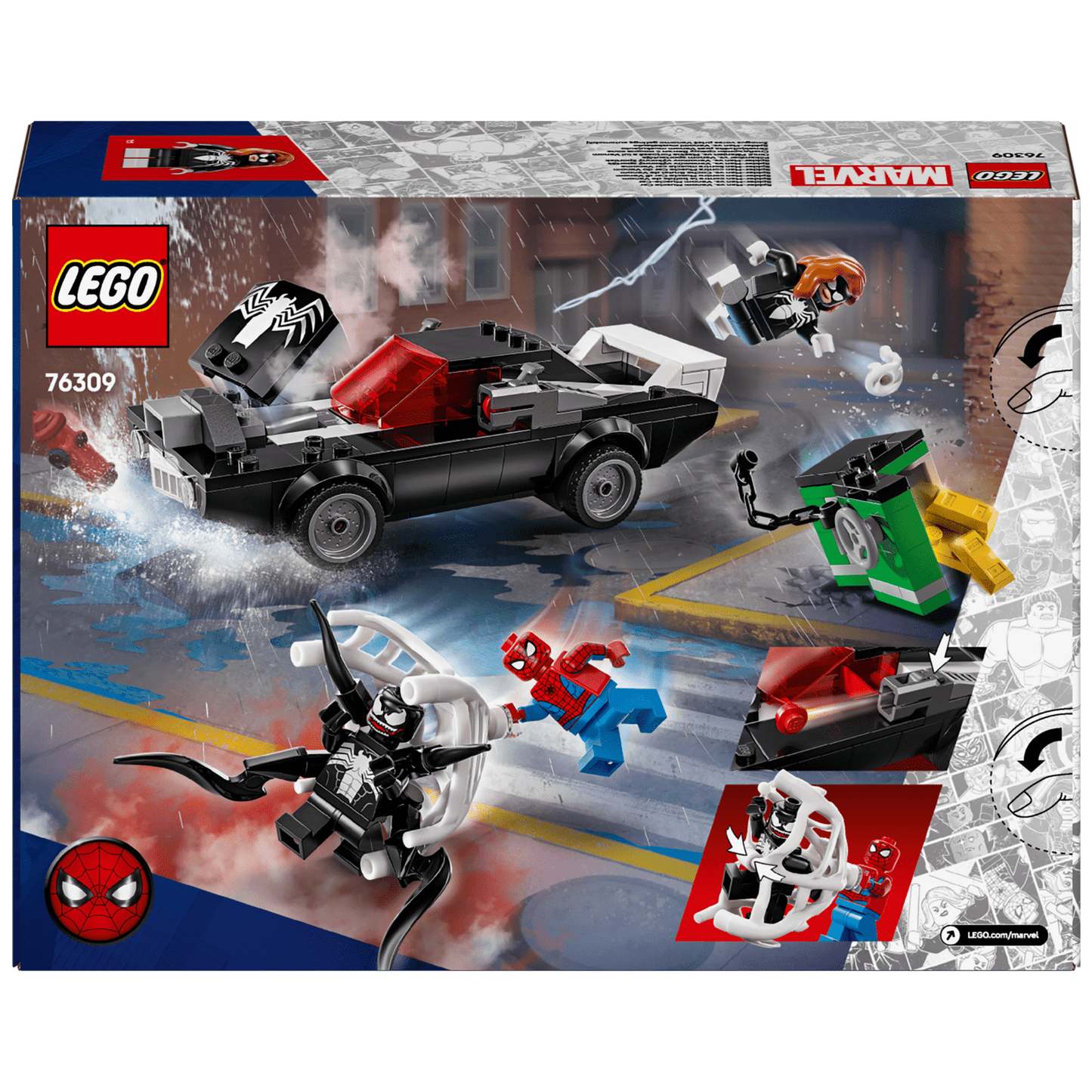 Apresentamos Lego Marvel Spider-Man contra Muscle Car do Venom com o SKU 667630925 recomendado para + 7 anos
