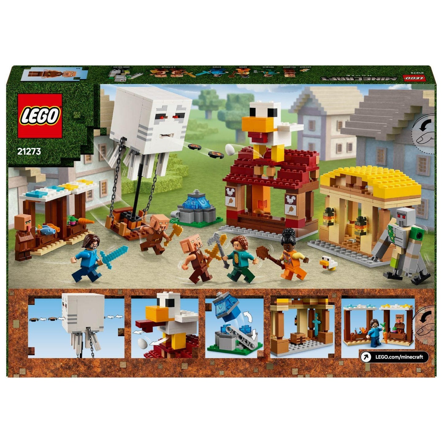 Apresentamos Lego Minecraft - O Ataque à Aldeia do Balão Ghast com o SKU 662127325 recomendado para + 10 anos