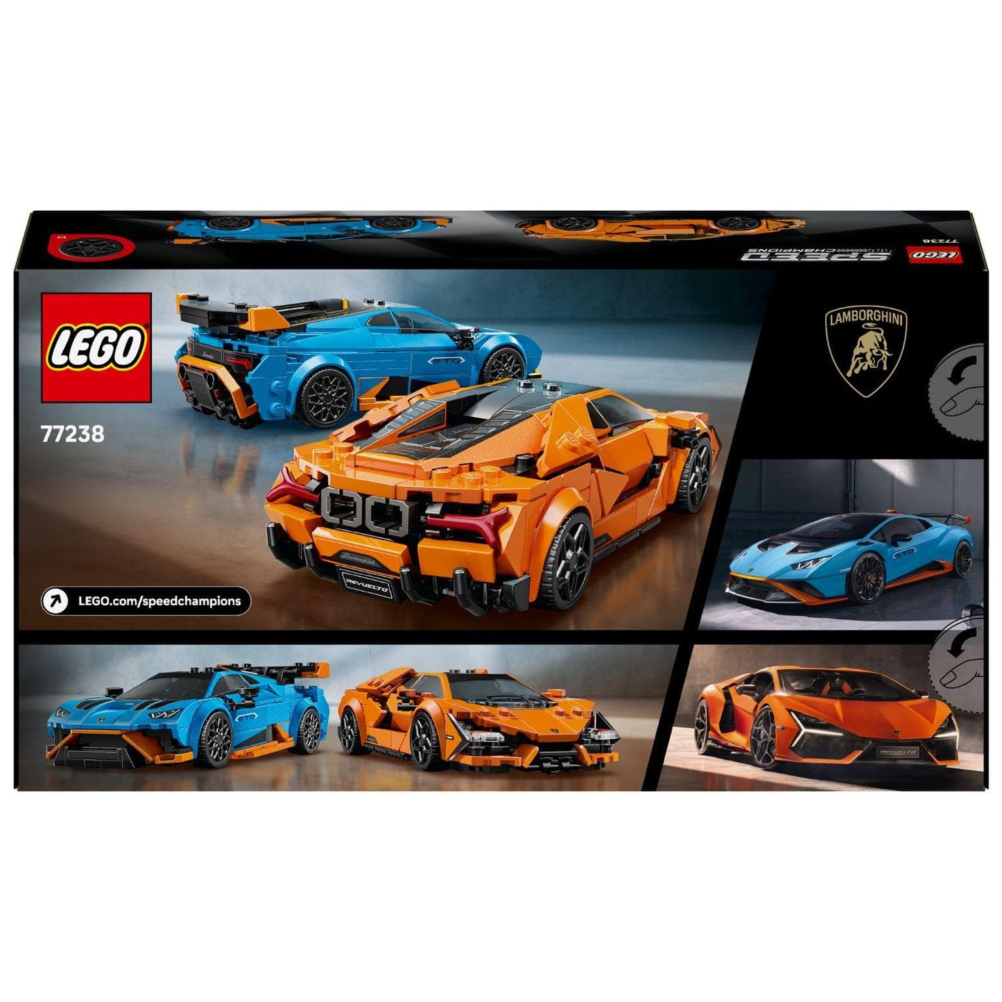 Apresentamos Lego Speed Champions - Lamborghini Revuelto e Huracán STO com o SKU 667723825 recomendado para + 10 anos