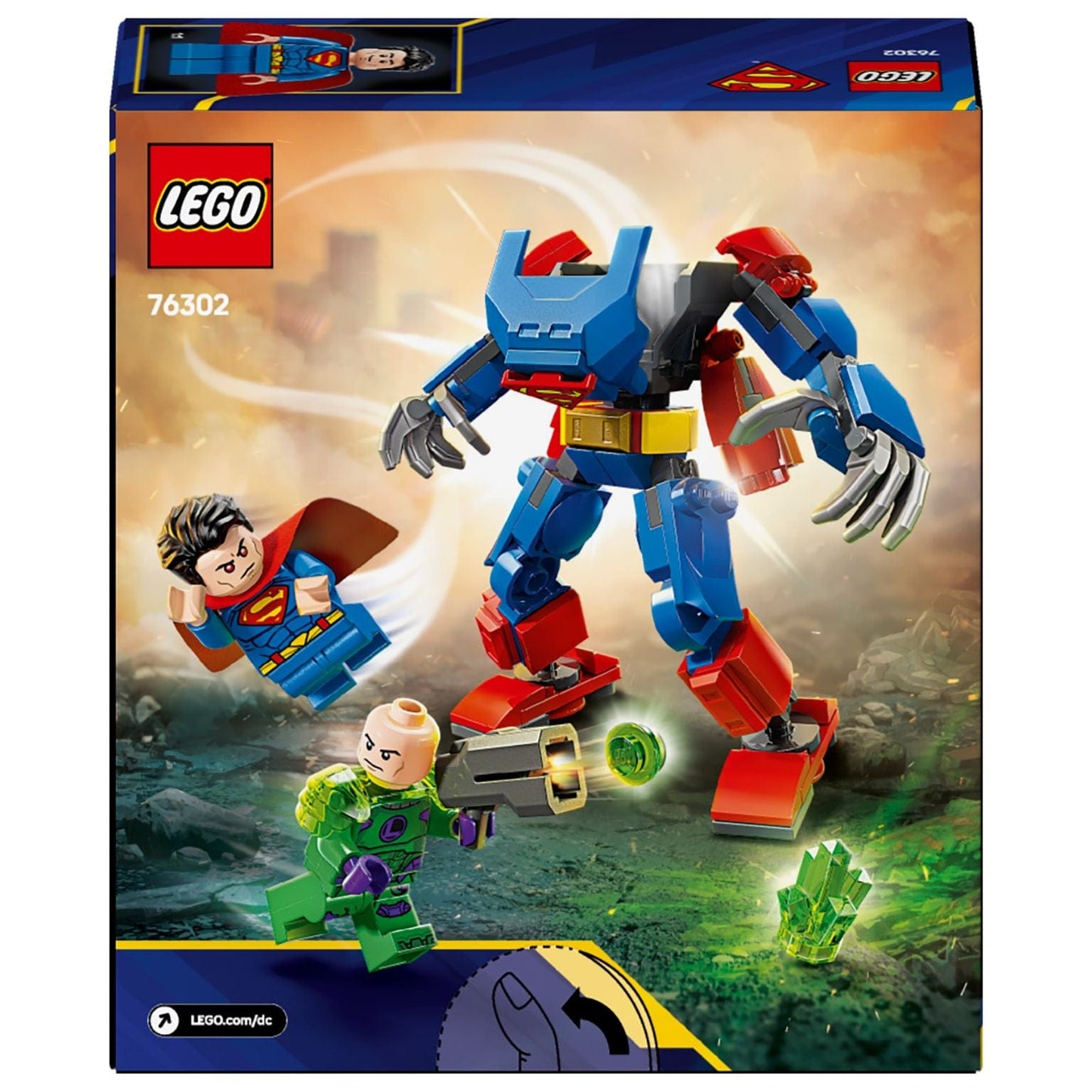 Apresentamos Lego Super Heroes Robô do Superman contra Lex Luthor com o SKU 667630225 recomendado para + 6 anos
