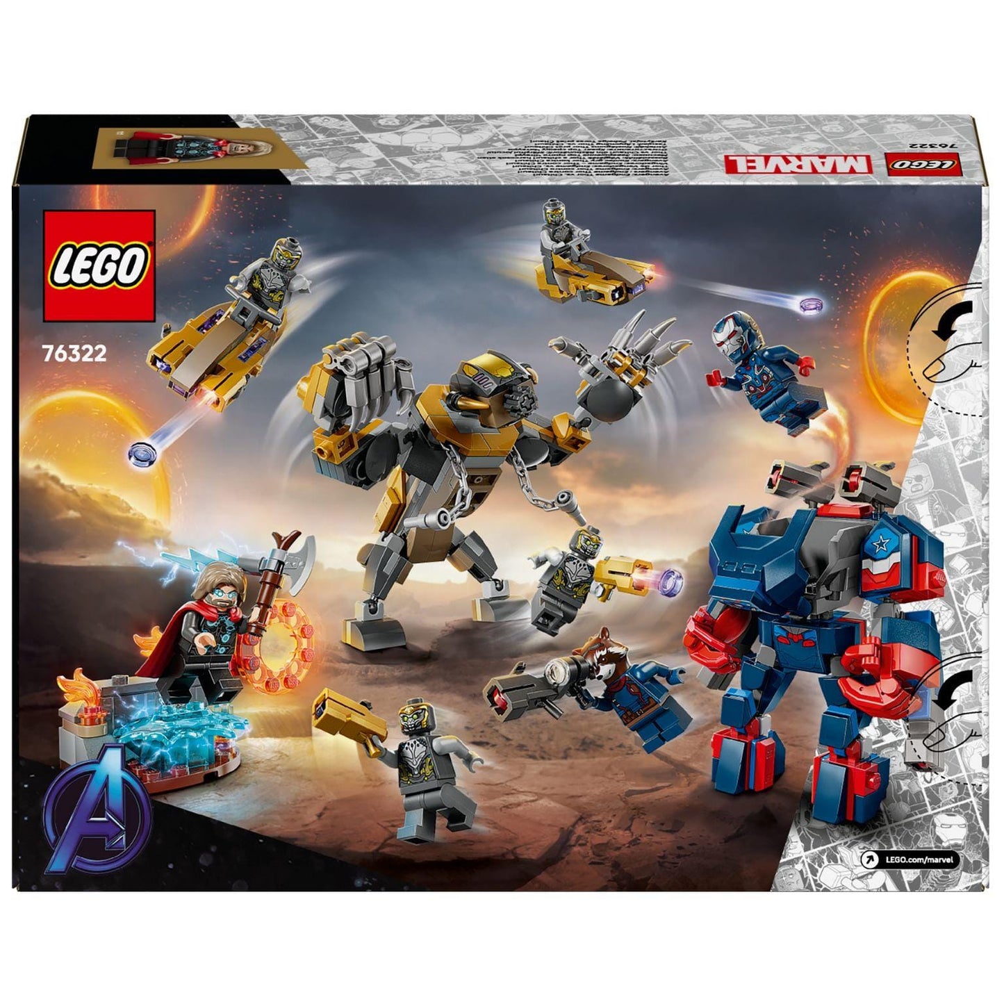 Apresentamos Lego Super Heroes- Vingadores: Endgame – Thor contra Chitauri com o SKU 667632225 recomendado para + 8 anos