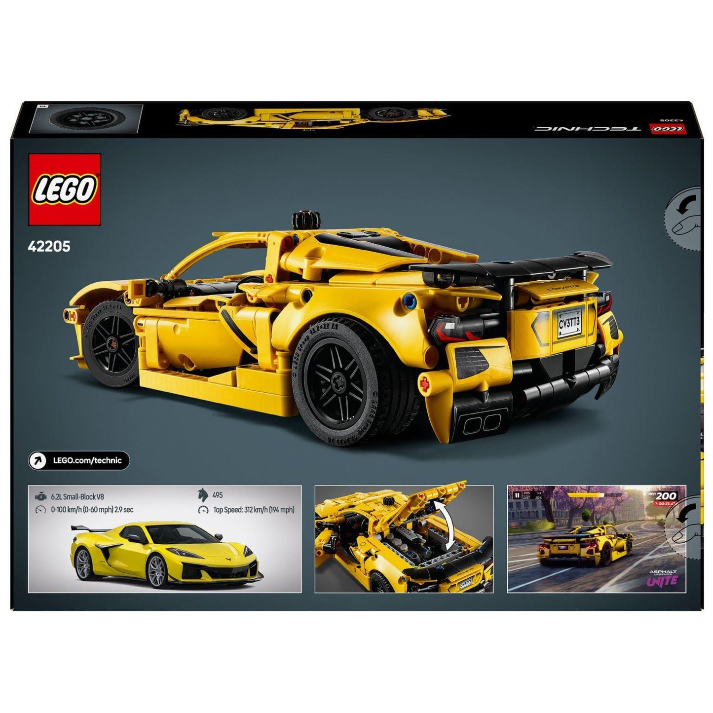 Apresentamos Lego Technic - Chevrolet Corvette Stingray com o SKU 664220525 recomendado para + 9 anos