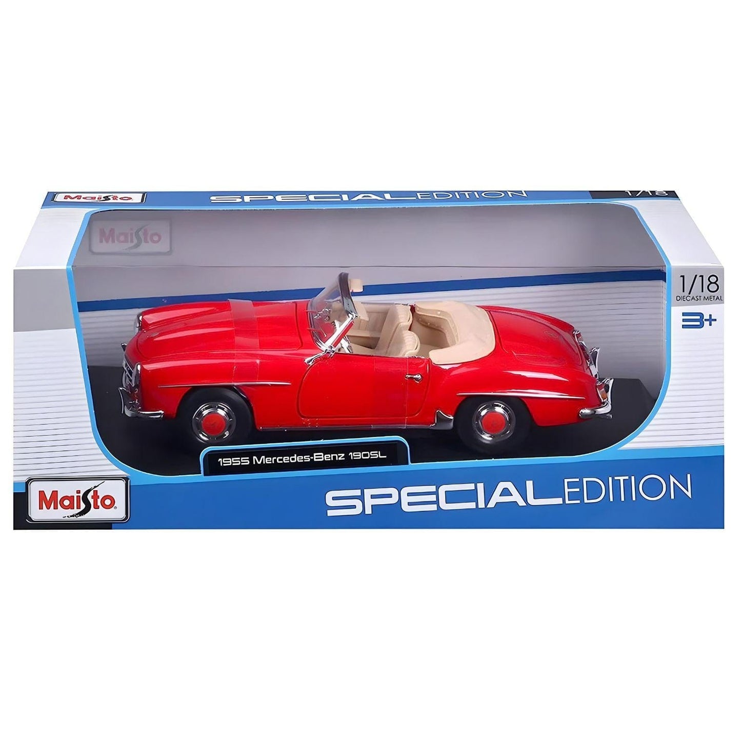 Apresentamos Mercedes-Benz 190SL Cabrio 1955 1/18 com o SKU 133182425 recomendado para + 3 anos