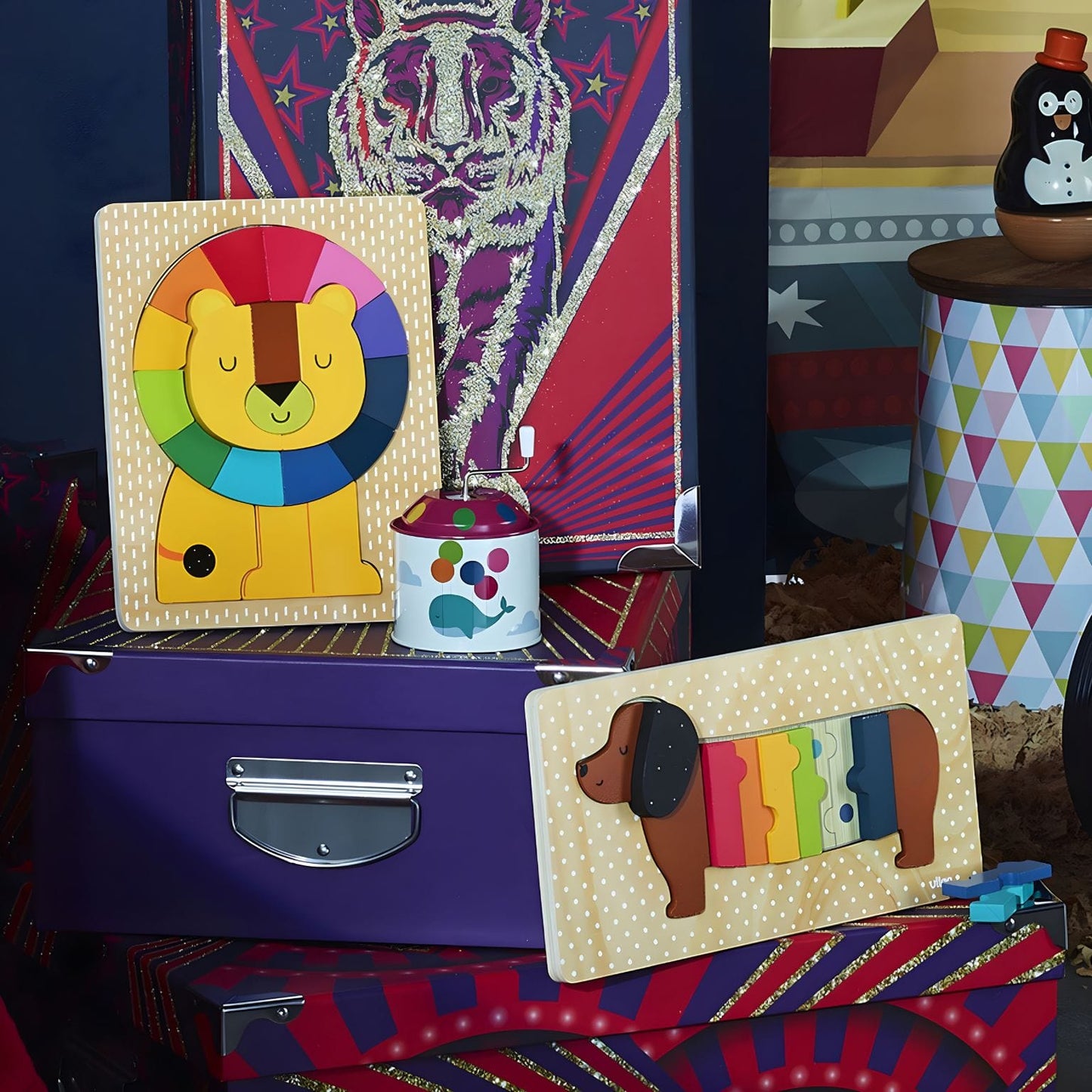 Apresentamos Puzzle de Madeira - Leão com o SKU 26741125 recomendado para + 12 meses