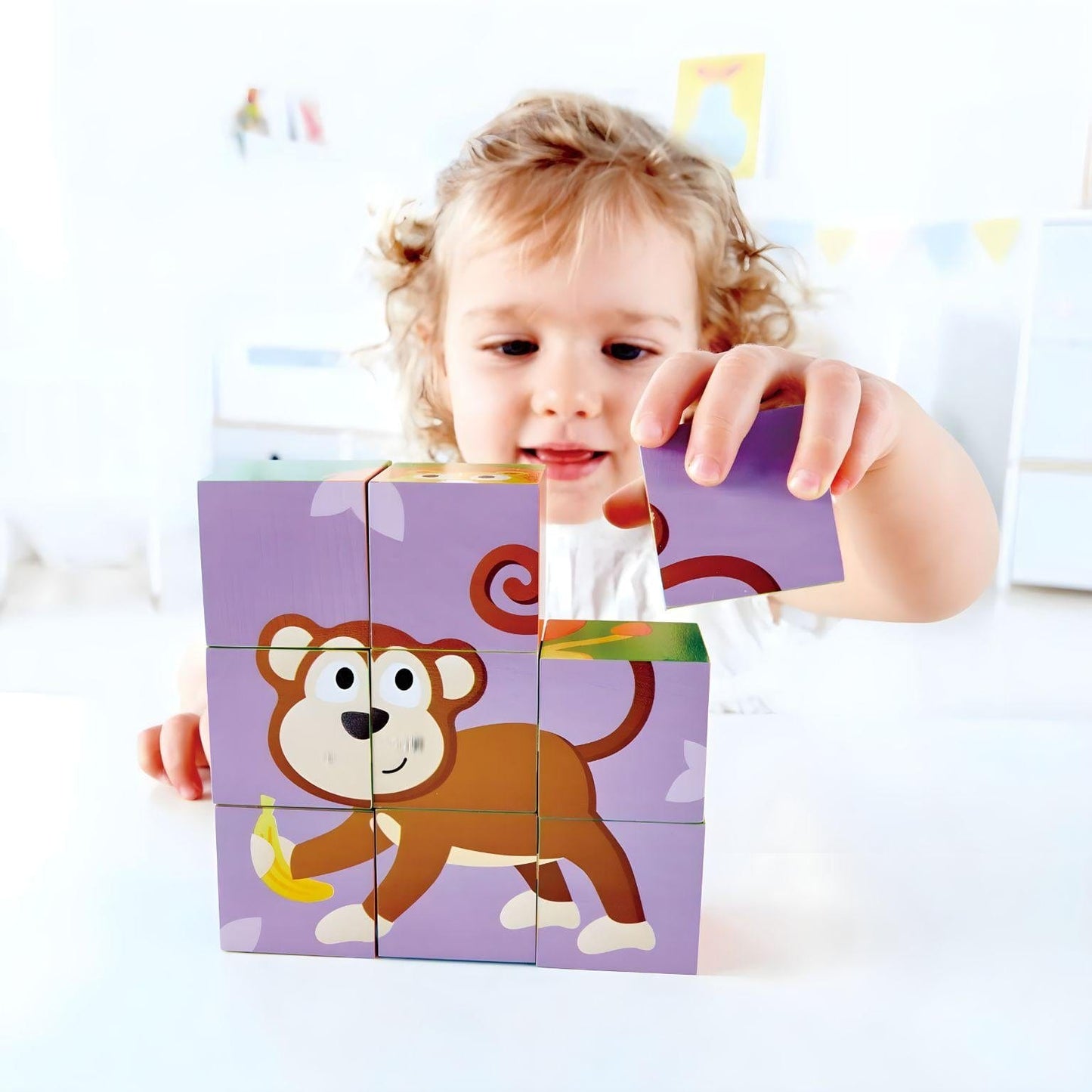 Apresentamos Puzzle em cubos Animais da Selva com o SKU 82161925 recomendado para + 2 anos