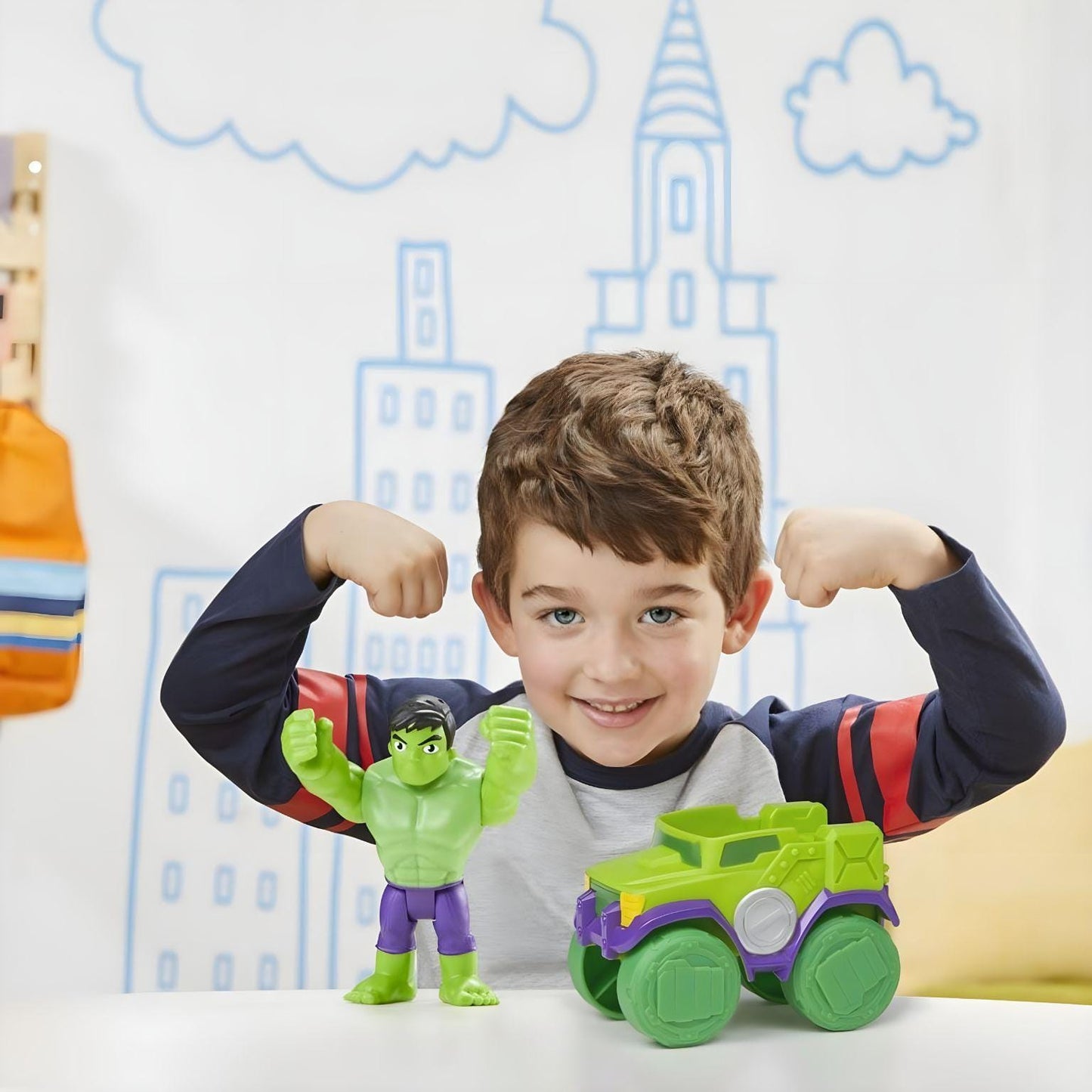 Apresentamos Spidey and his Amazing Friends Hulk Smash Truck com o SKU 90398922 recomendado para + 3 anos