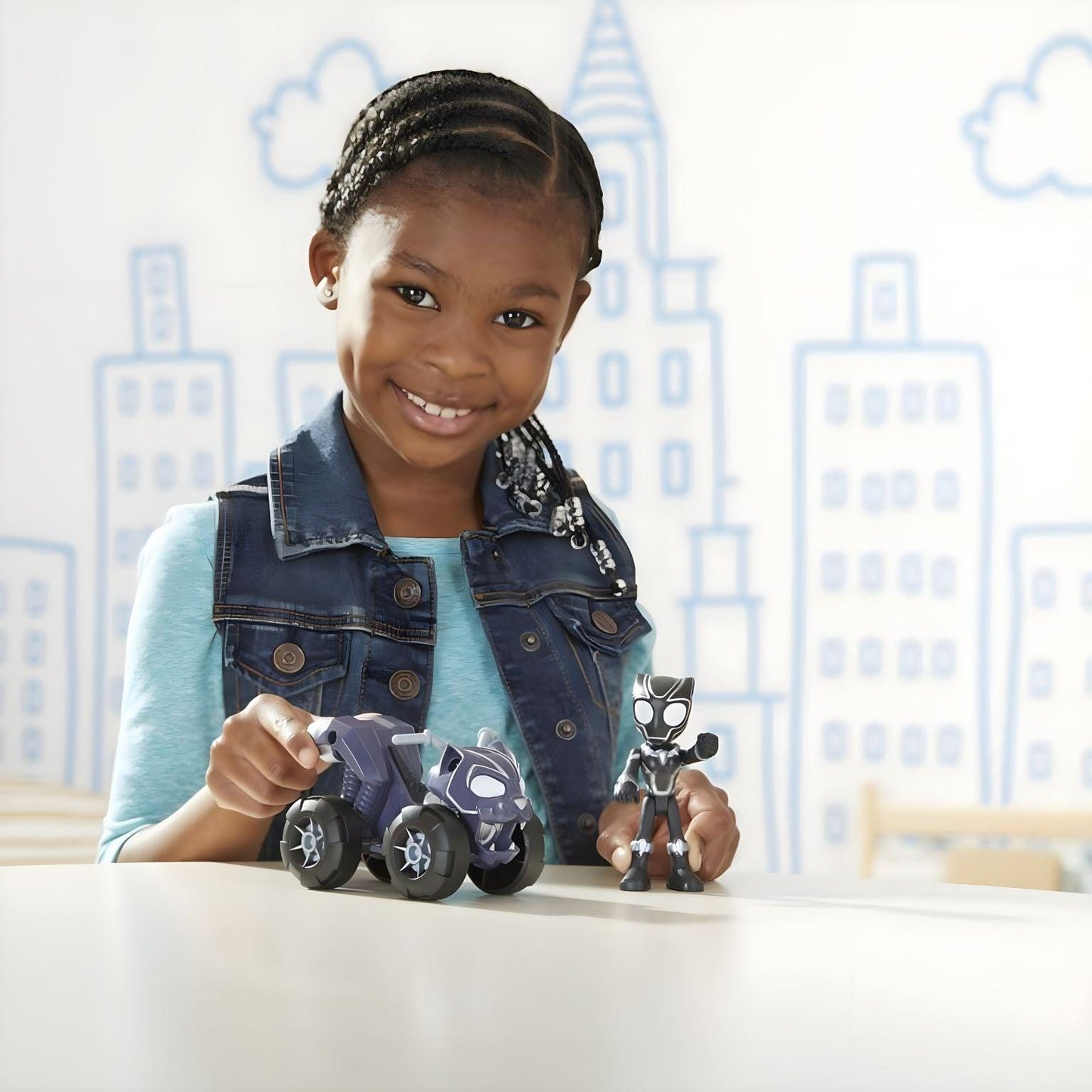 Apresentamos Spidey and his Amazing Friends Pantera Negra e Quadriciclo Pantera com o SKU 15194322 recomendado para + 3 anos