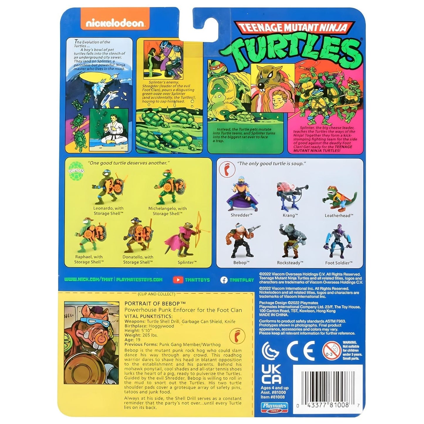 Apresentamos Tartarugas Ninja Classic - Bebop com o SKU 233879625 recomendado para + 4 anos